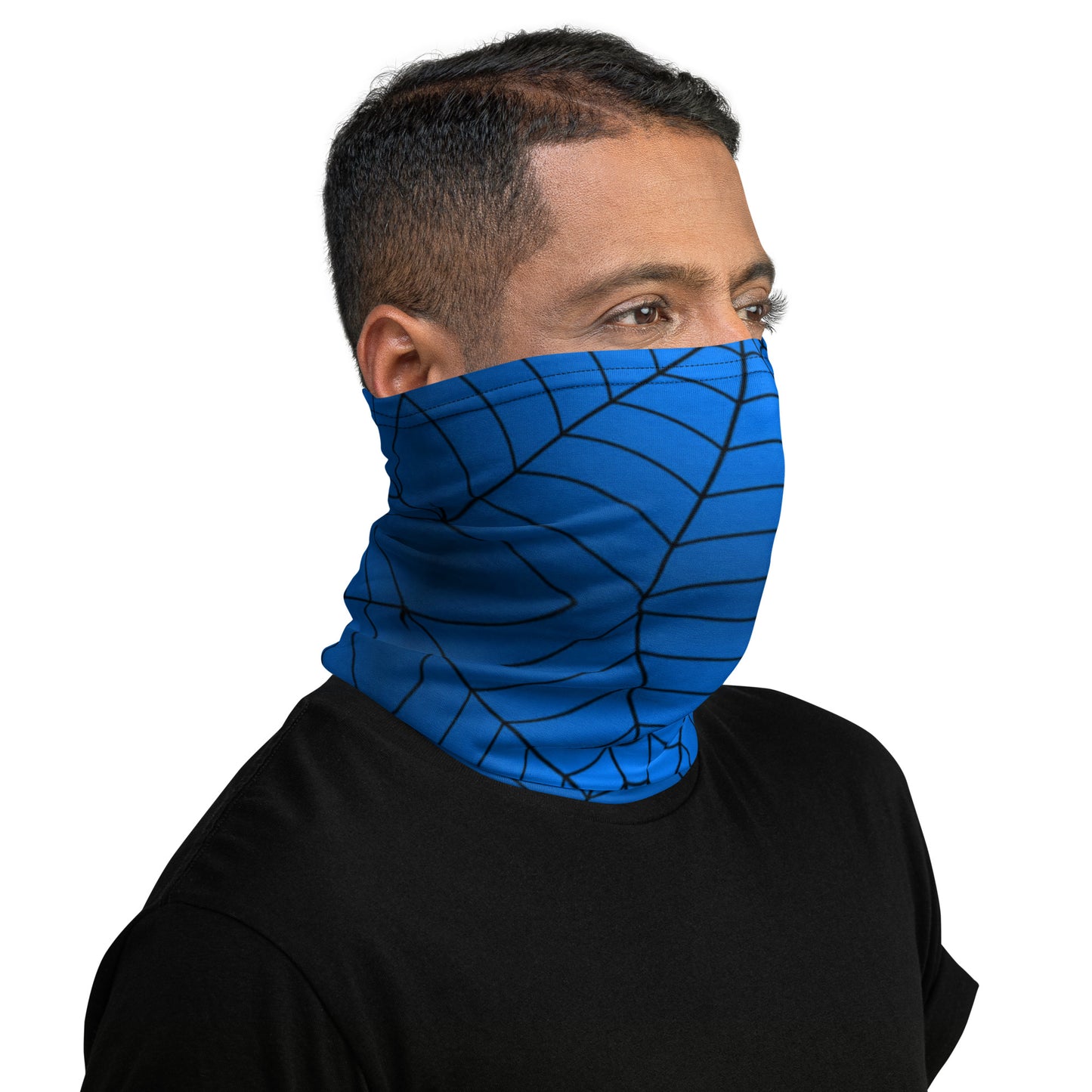 Blue Spider Web Neck Gaiter