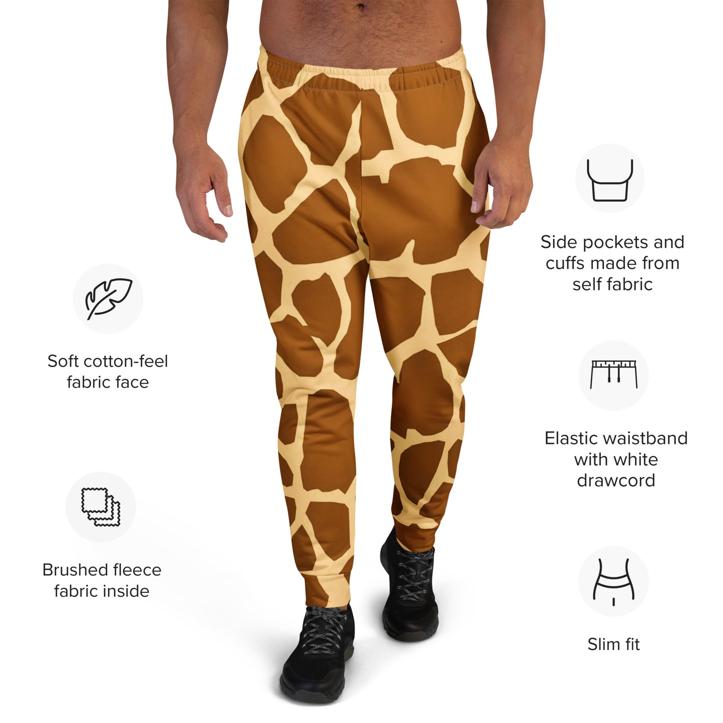 Giraffe Spots Slim Fit Men's Joggers