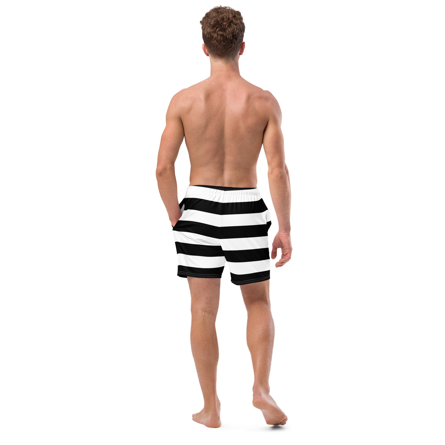 Prison Stripe Old Fashioned Recycled Swim Trunks