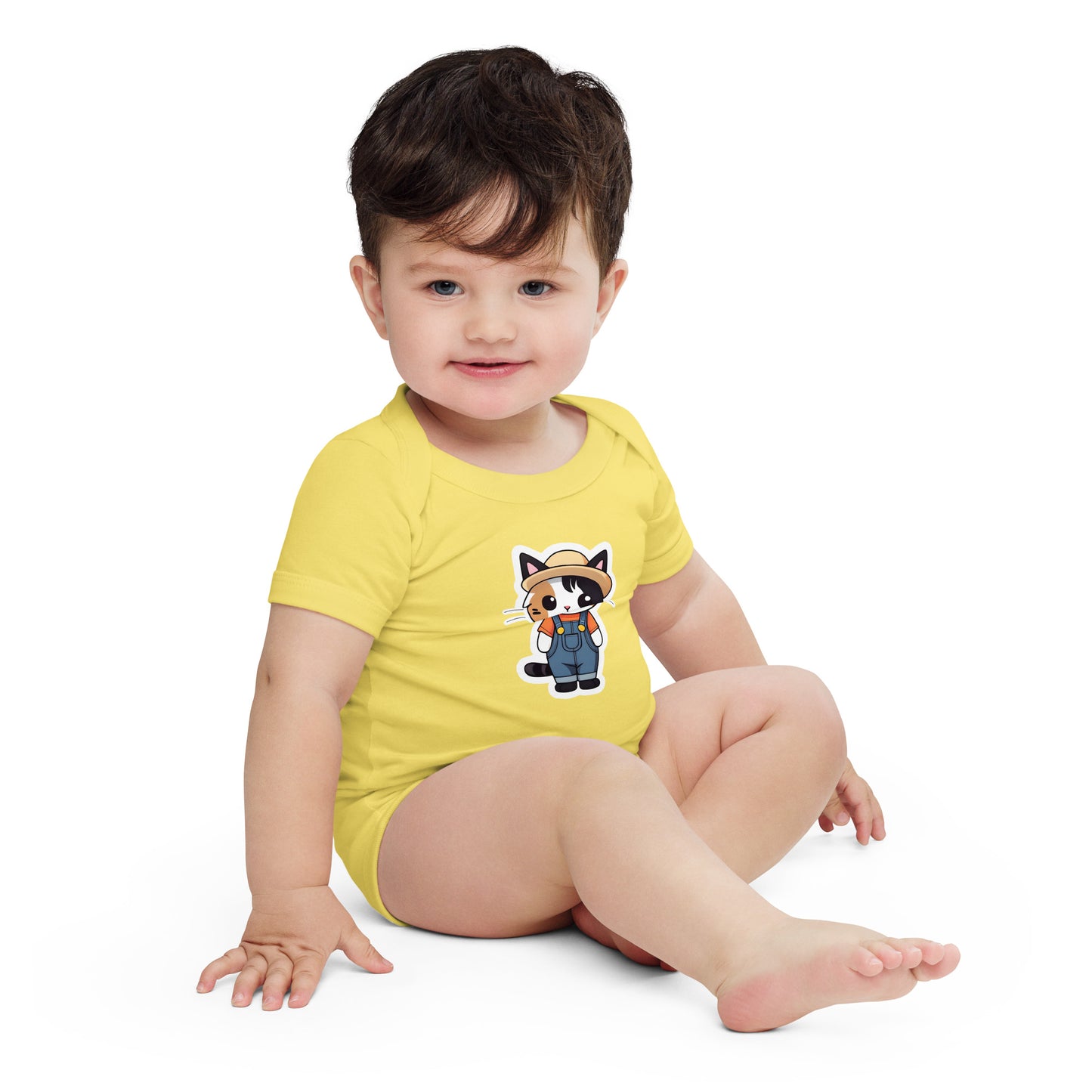 Farmboy Kitten Baby Short Sleeve One Piece