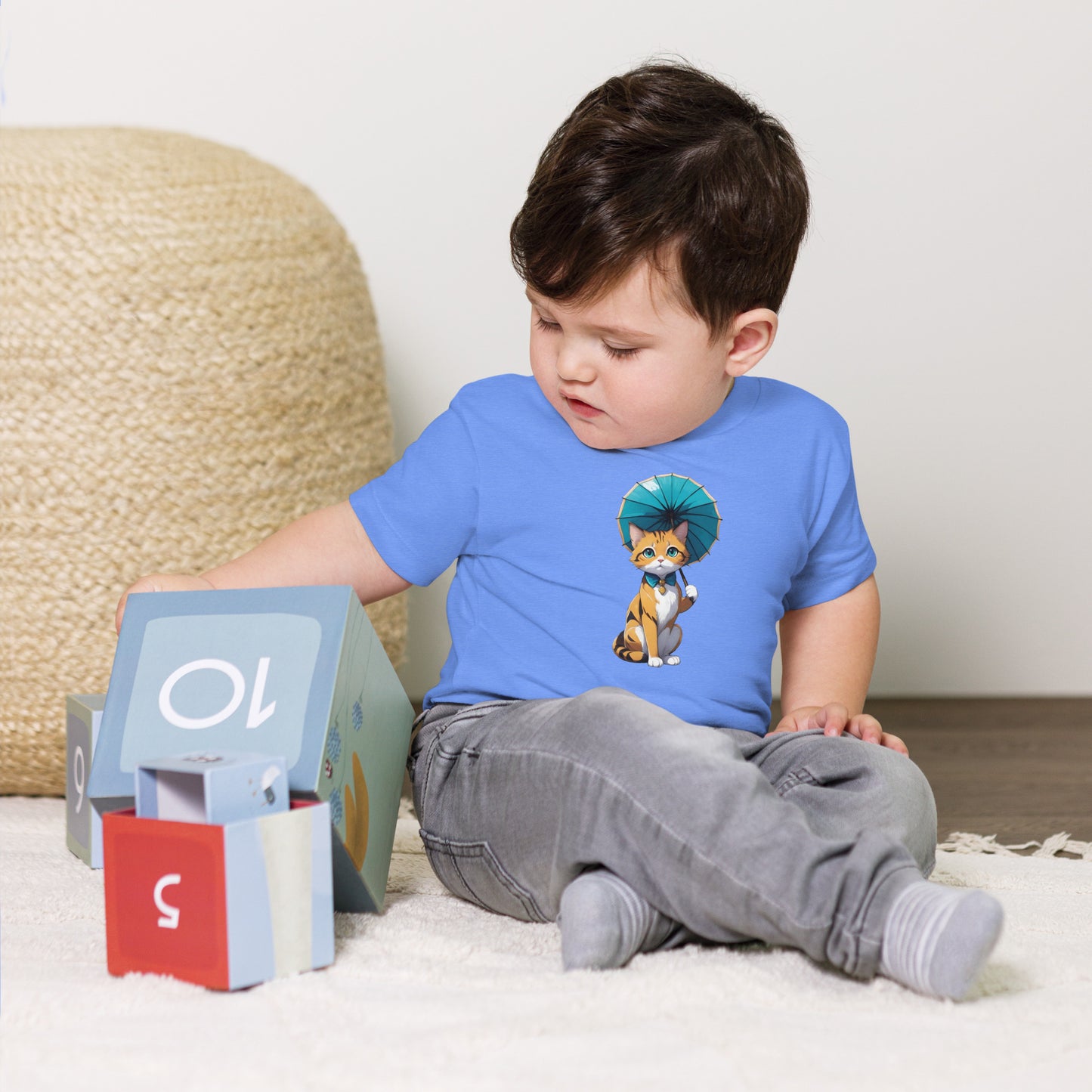 Kitten with a Parasol Baby Jersey Short Sleeve Tee