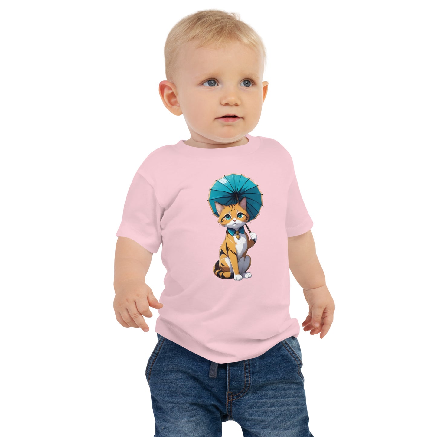 Kitten with a Parasol Baby Jersey Short Sleeve Tee