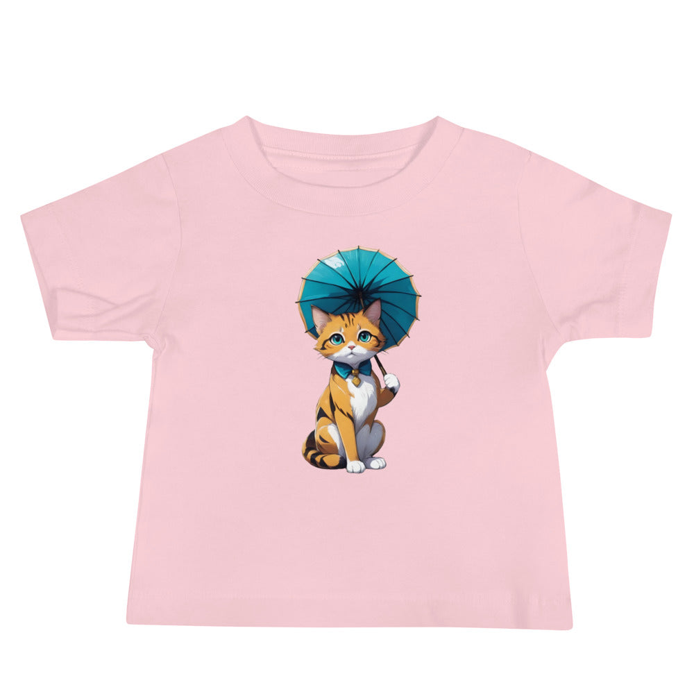 Kitten with a Parasol Baby Jersey Short Sleeve Tee