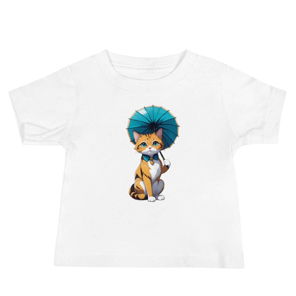 Kitten with a Parasol Baby Jersey Short Sleeve Tee