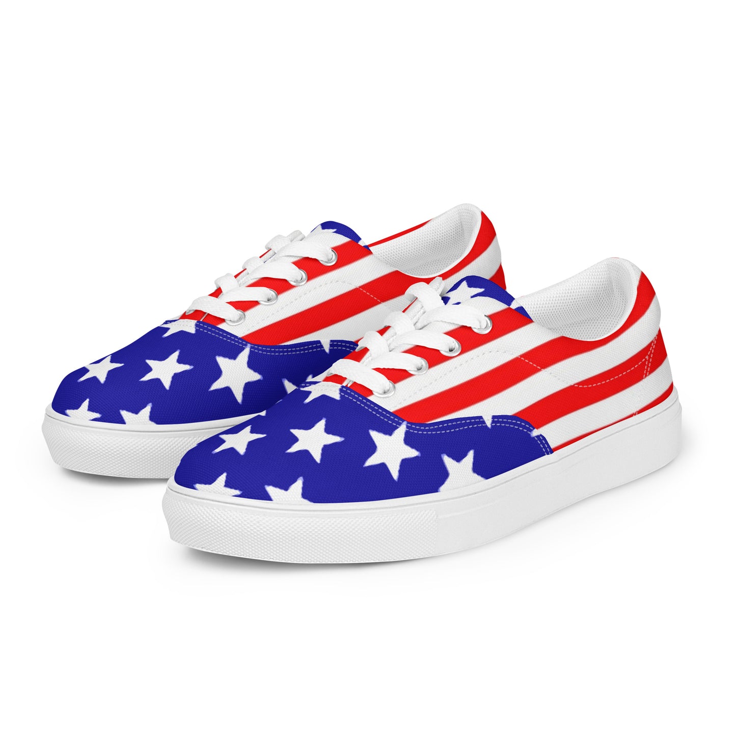 Stars and Stripes Men’s Lace-up Canvas Shoes