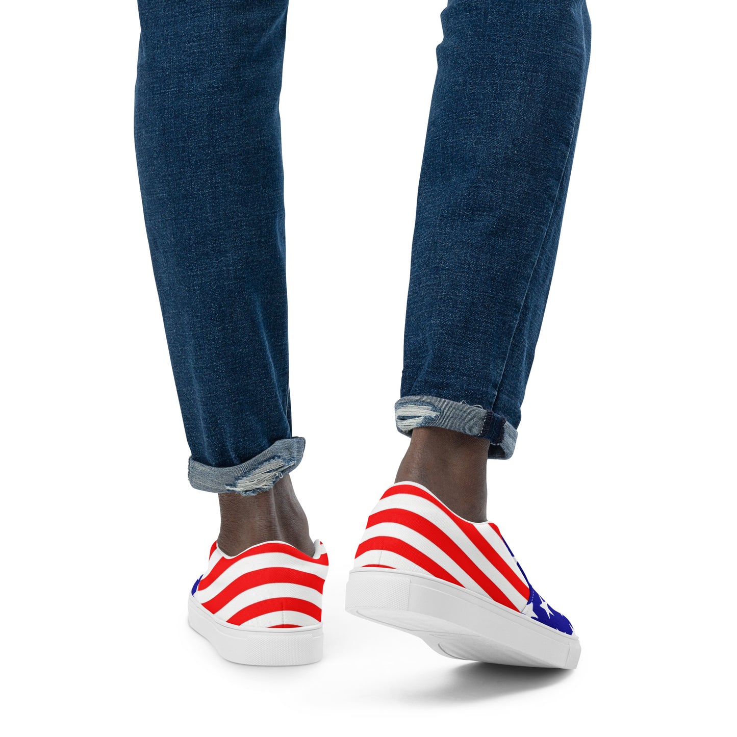 Stars and Stripes Men’s Slip-on Canvas Shoes