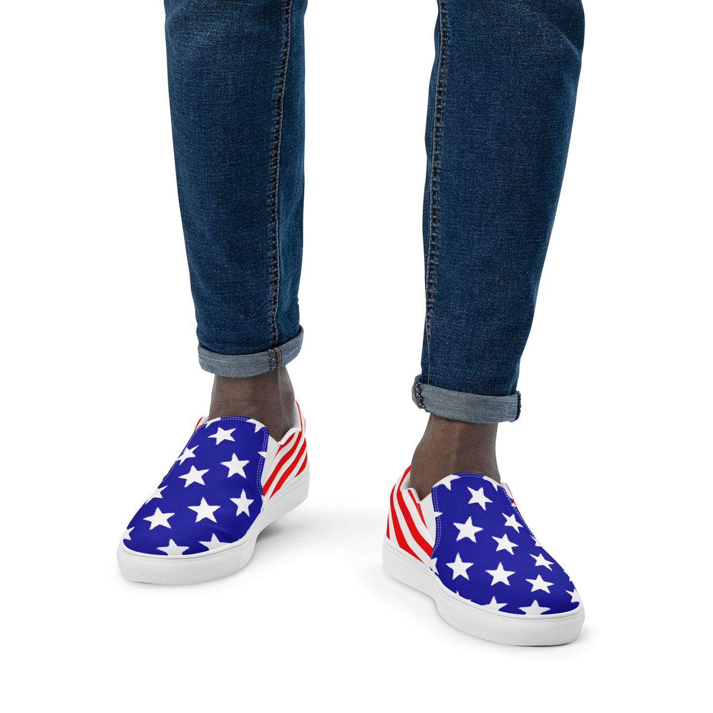 Stars and Stripes Men’s Slip-on Canvas Shoes