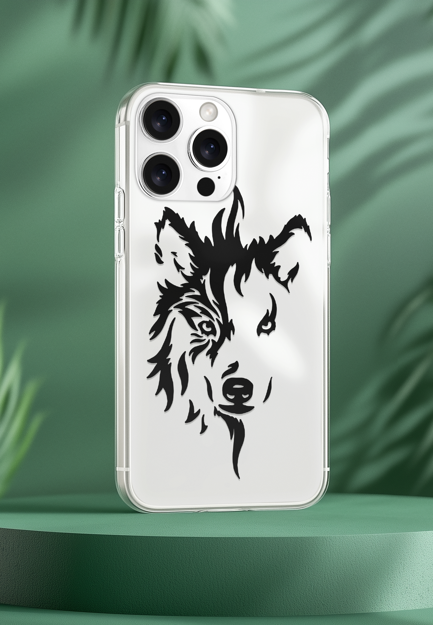 Tribal Wolf Face Clear Case for iPhone®