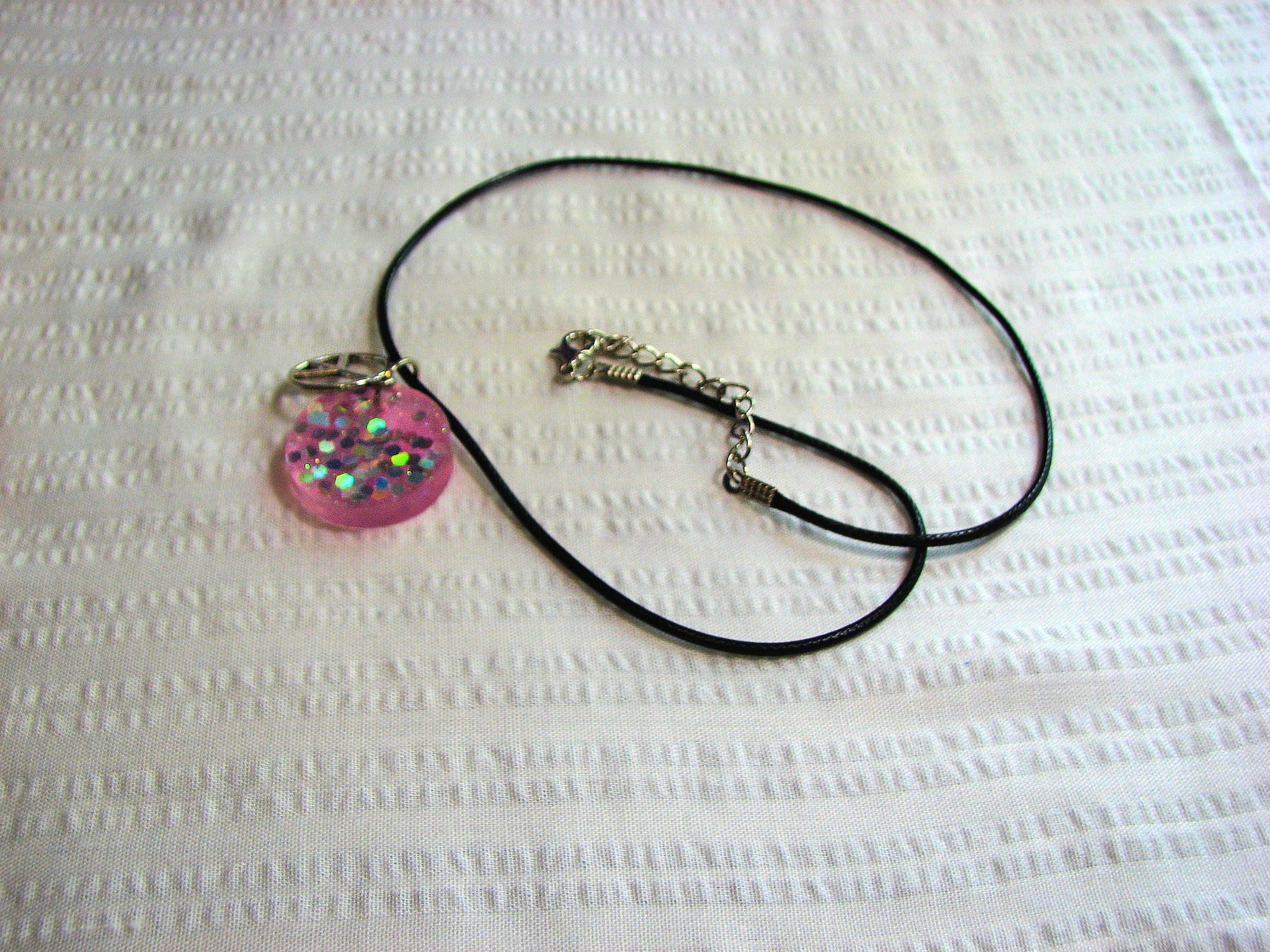 Peace Sign Resin Charm Necklace