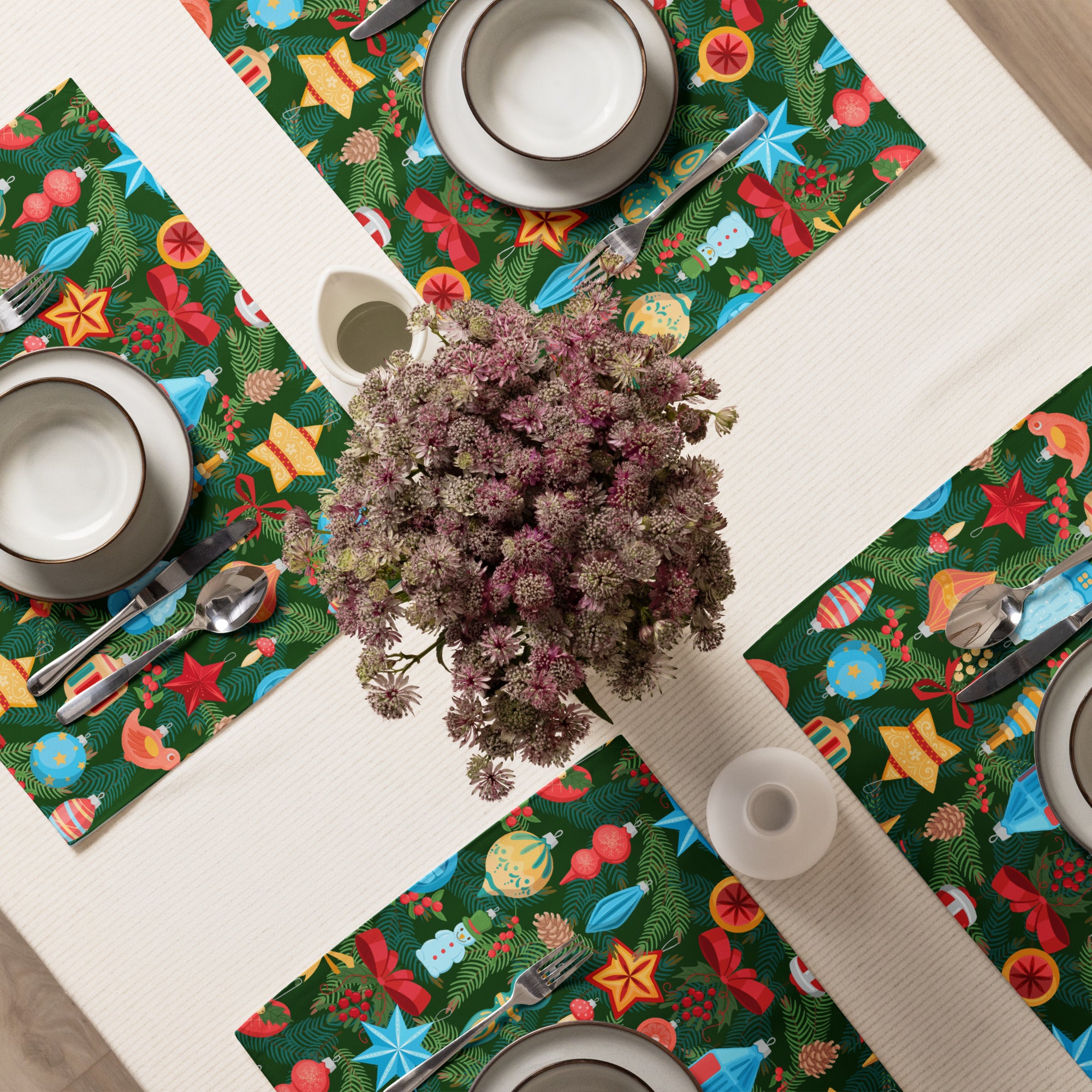 Decorated Tree Placemat Set