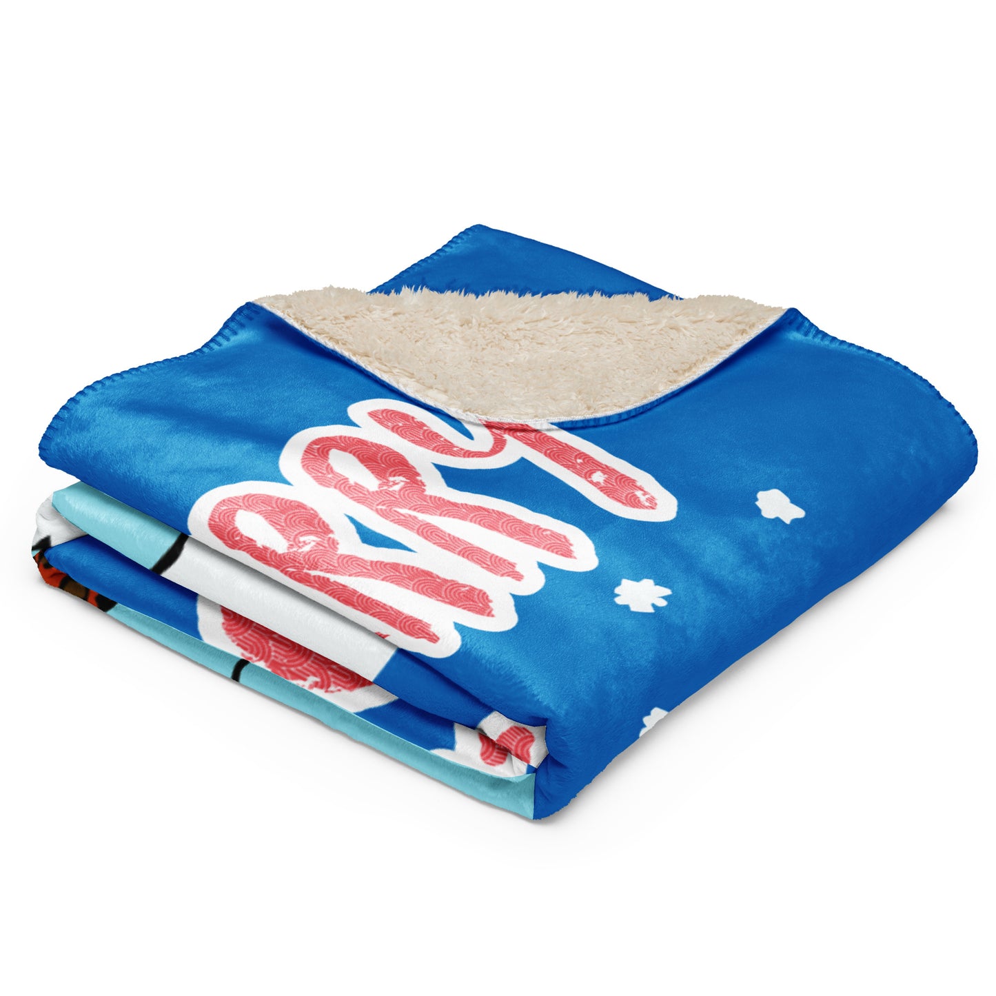 Merry Christmas Santa Bear Sherpa Blanket