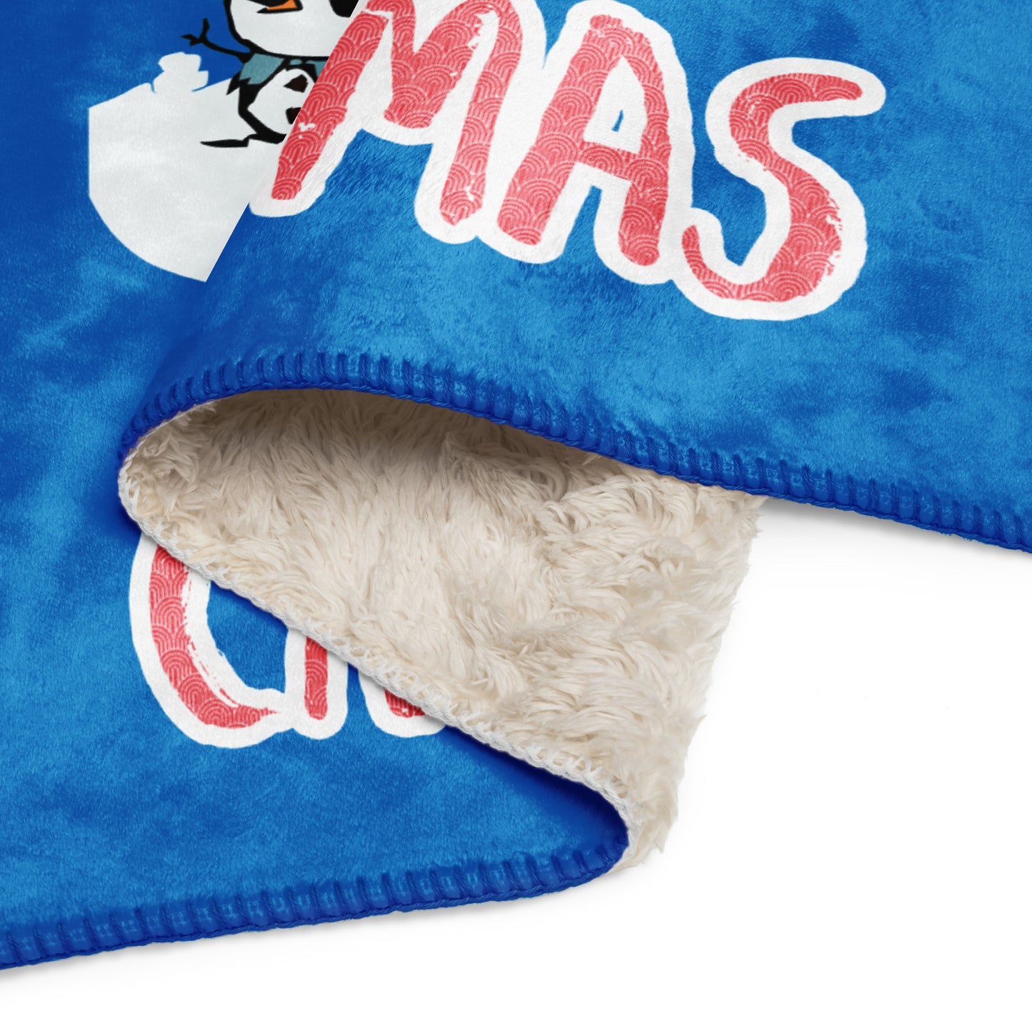 Merry Christmas Santa Bear Sherpa Blanket