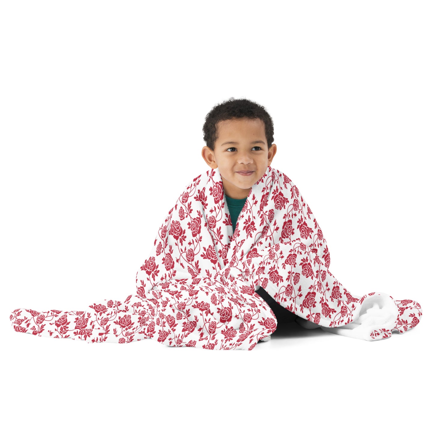 Rose Patterned Throw Blanket