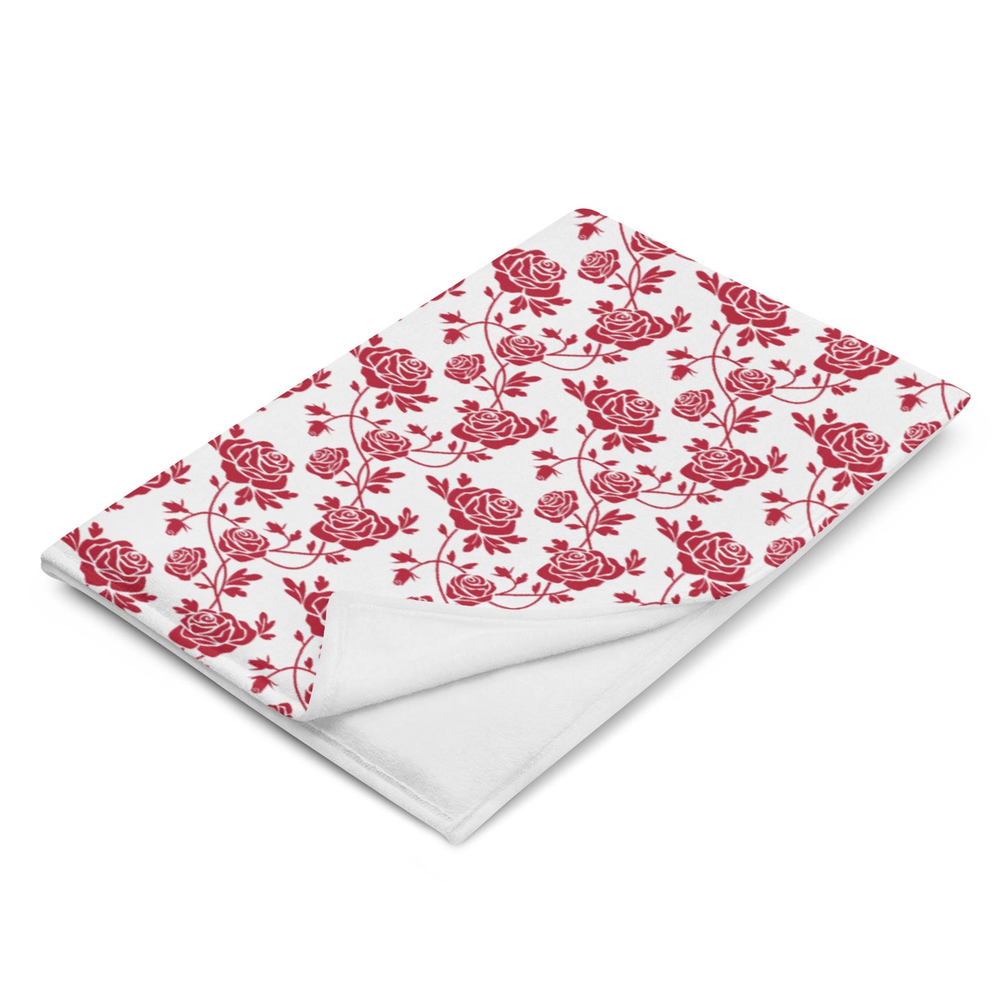 Rose Patterned Throw Blanket