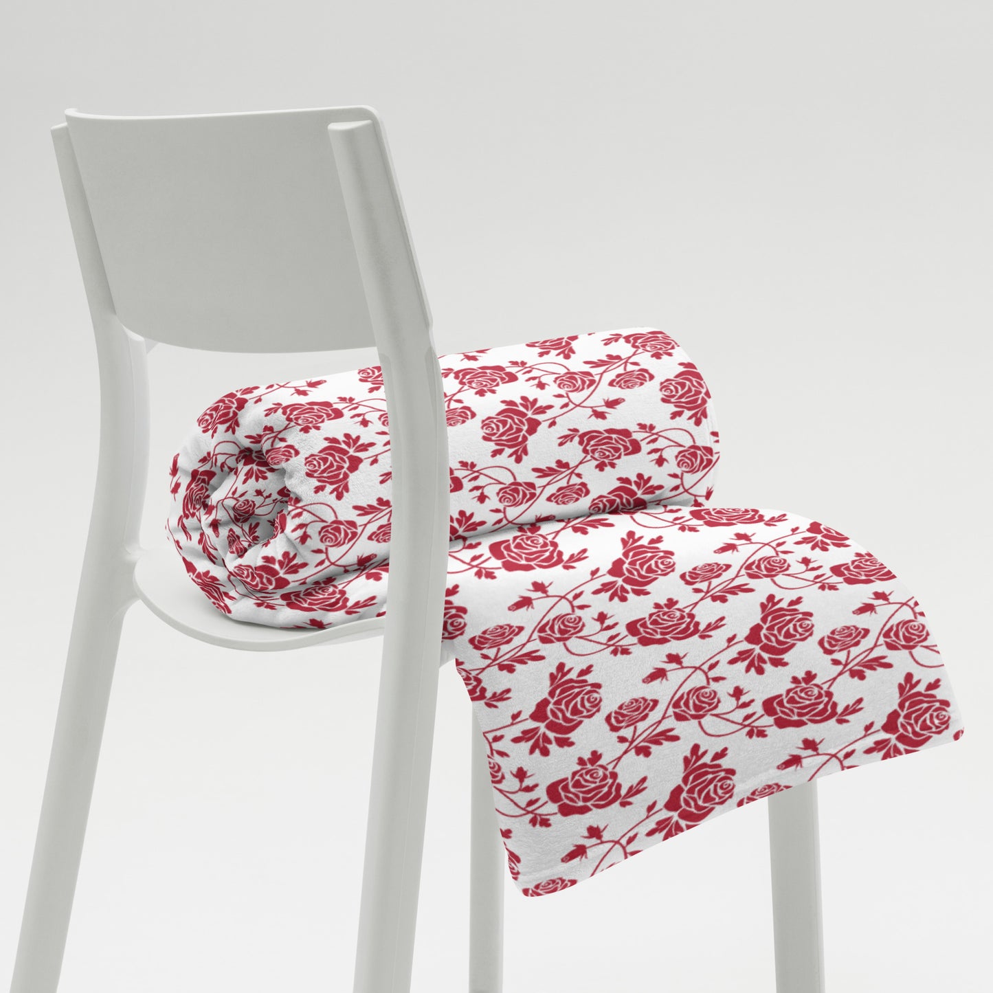 Rose Patterned Throw Blanket
