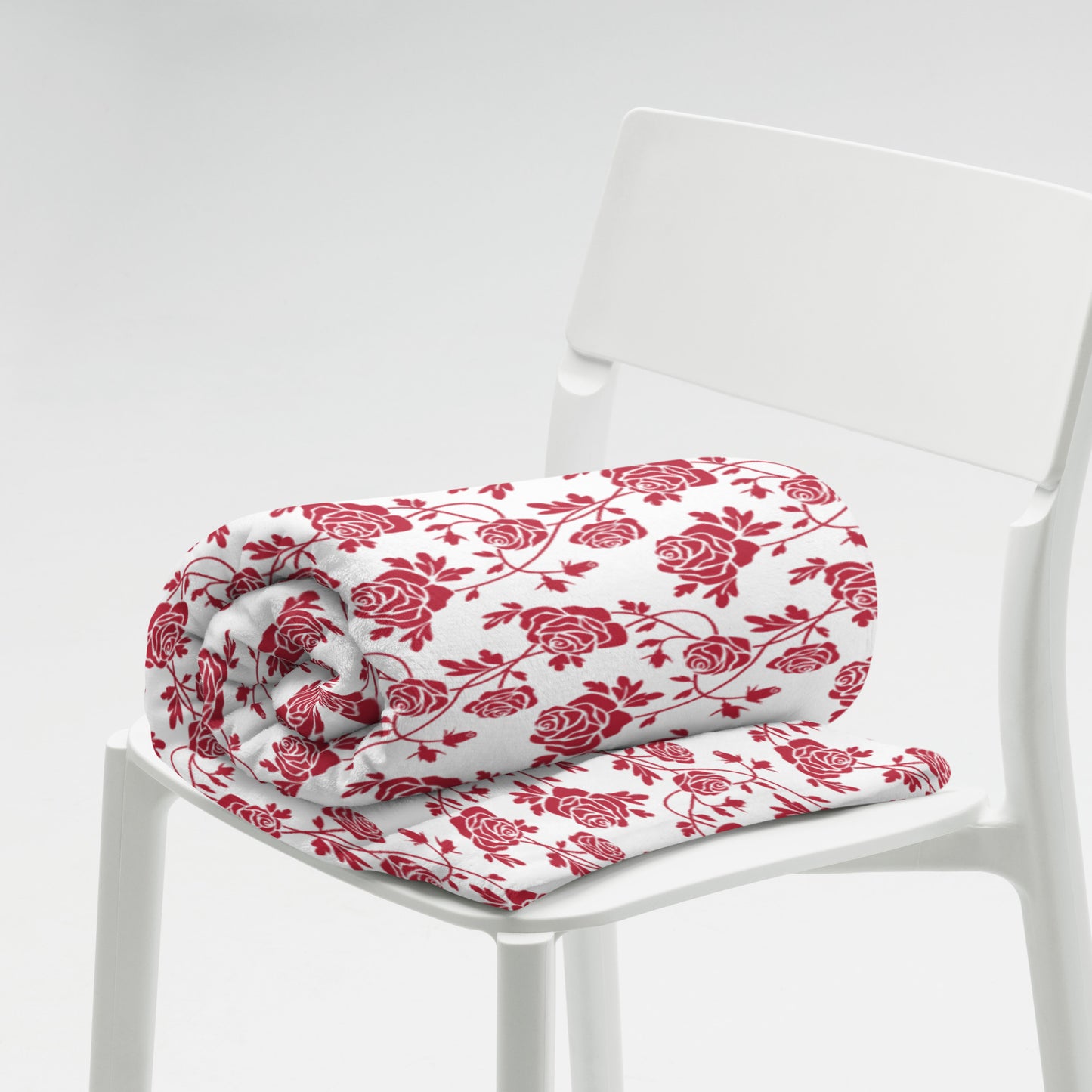 Rose Patterned Throw Blanket