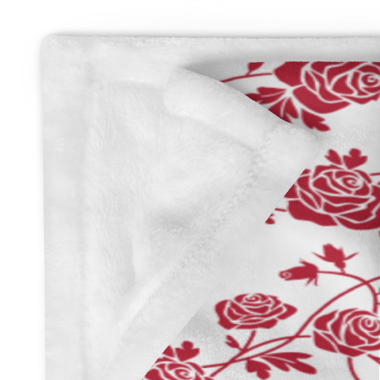 Rose Patterned Throw Blanket