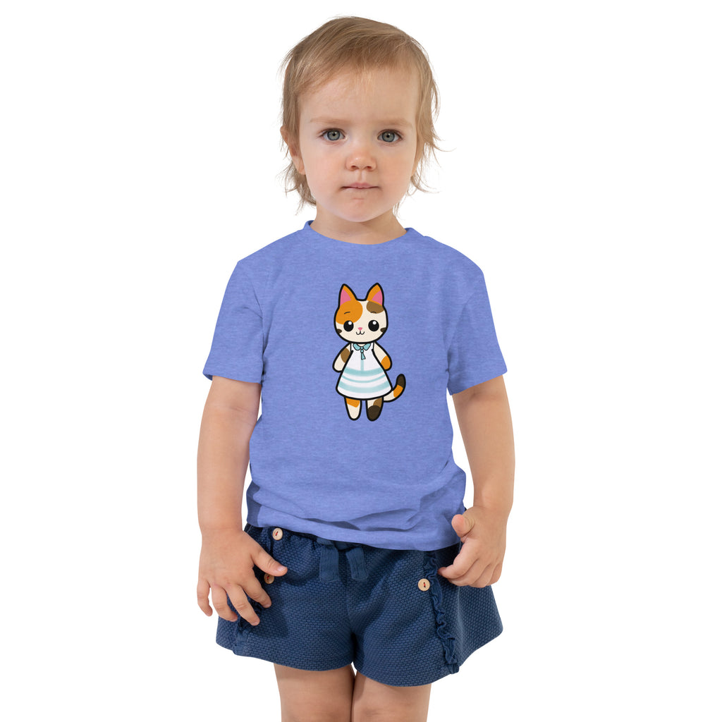 Calico Cat in a Sun Dress Toddler Short Sleeve Tee