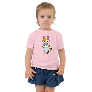 Calico Cat in a Sun Dress Toddler Short Sleeve Tee