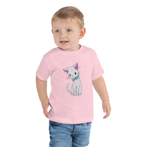 Cat with Bow Tie Toddler Short Sleeve Tee