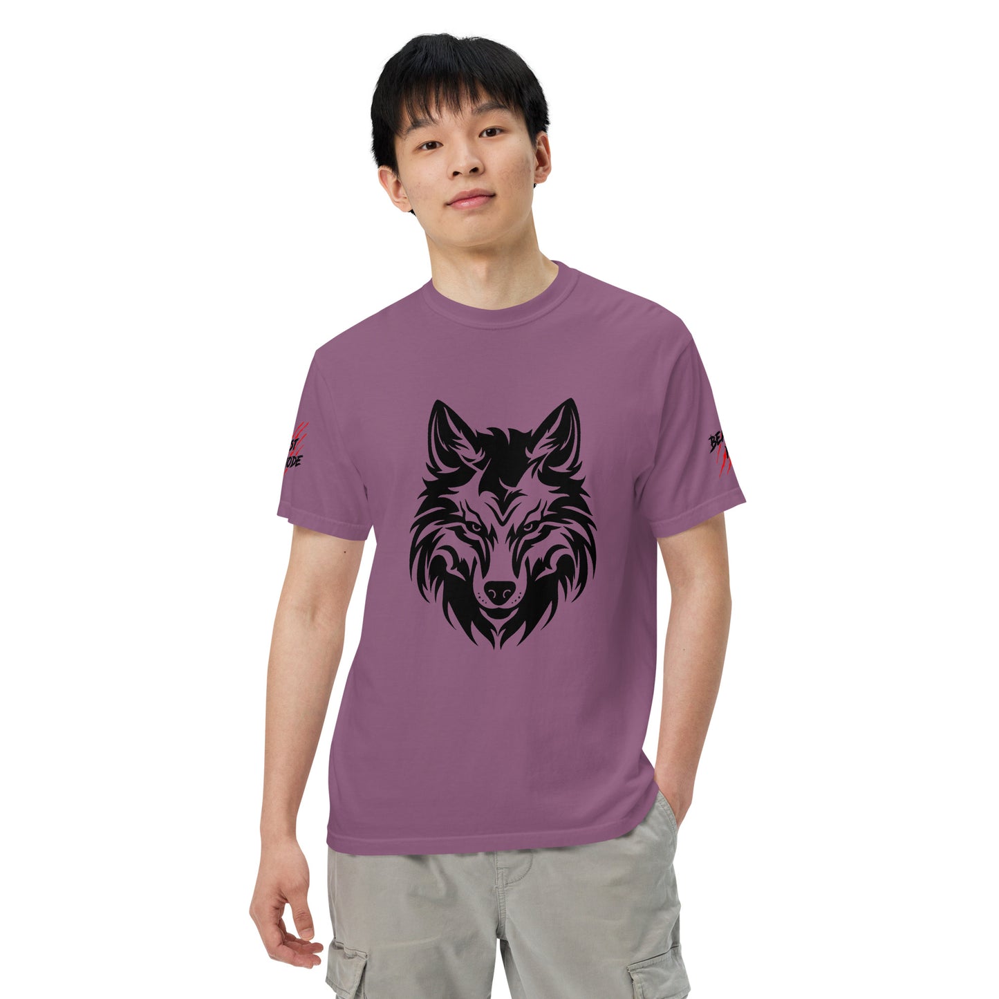 Beast Mode Wolf Unisex Garment-Dyed Heavyweight T-shirt