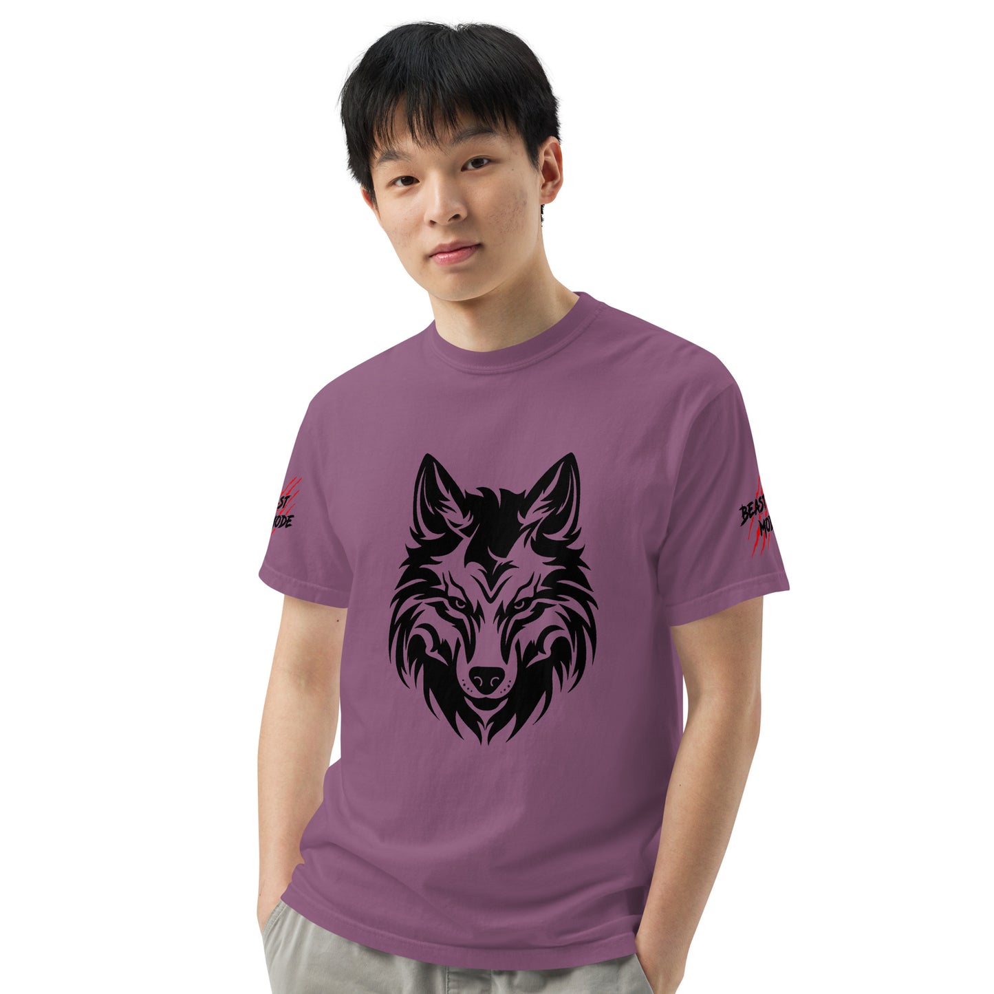 Beast Mode Wolf Unisex Garment-Dyed Heavyweight T-shirt