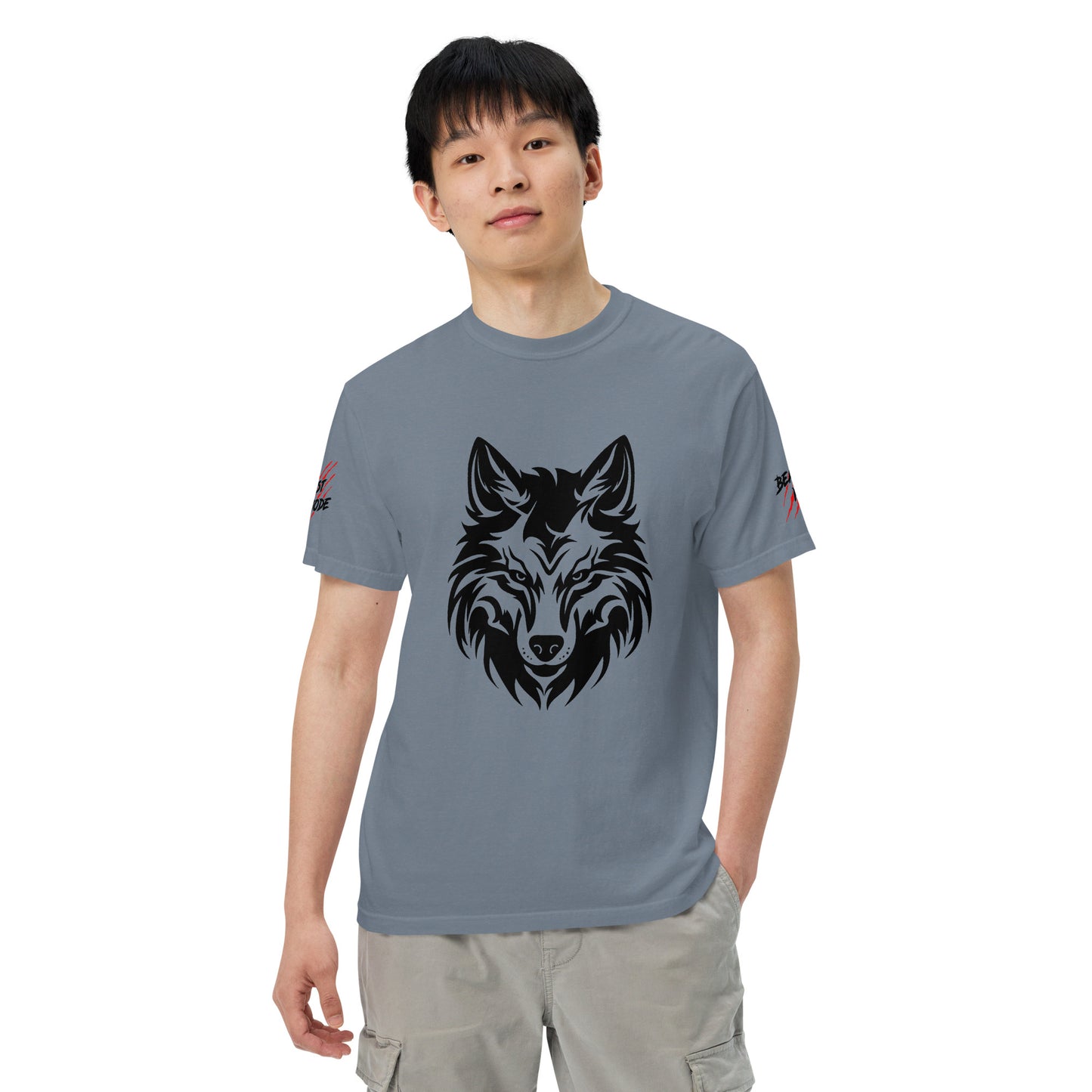 Beast Mode Wolf Unisex Garment-Dyed Heavyweight T-shirt