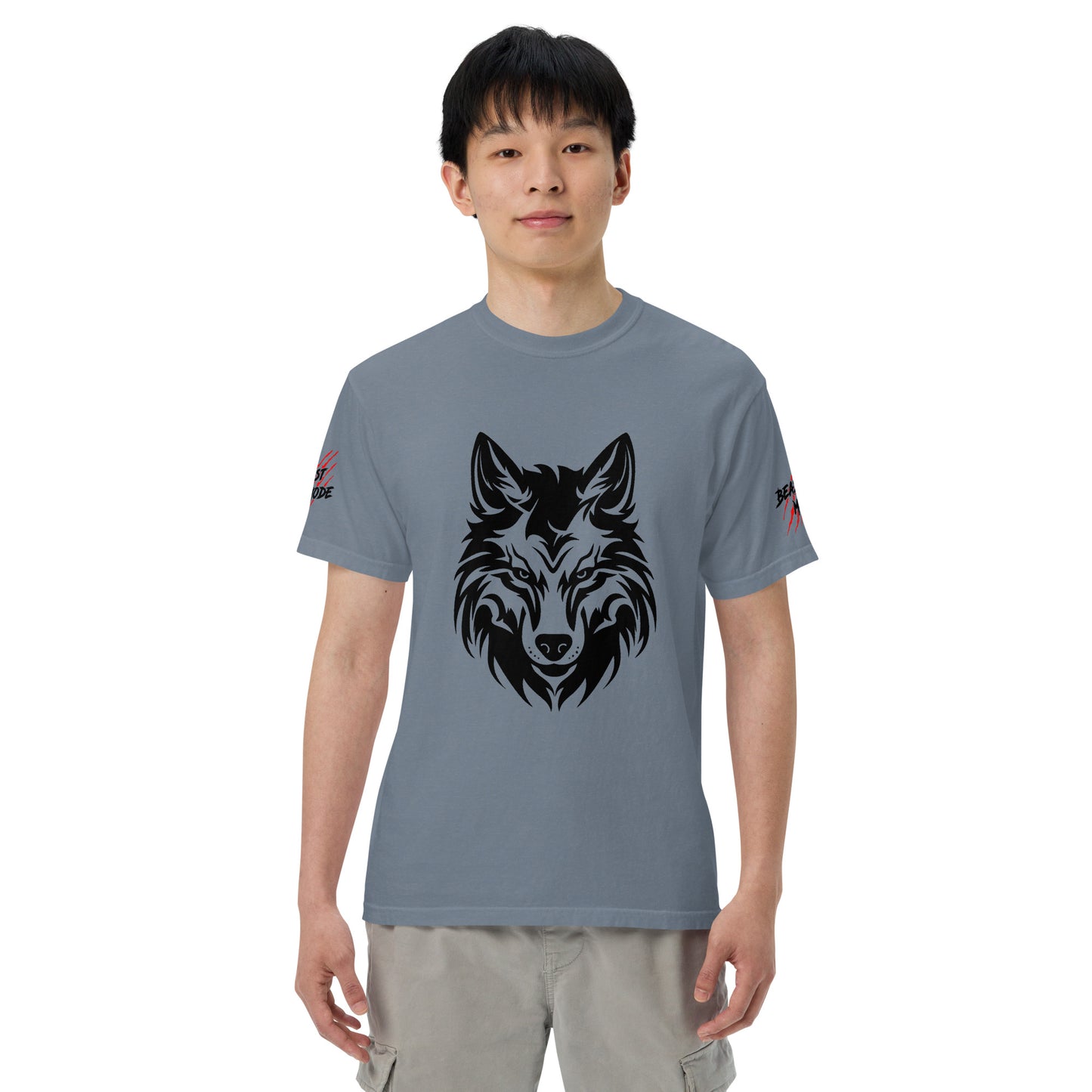 Beast Mode Wolf Unisex Garment-Dyed Heavyweight T-shirt