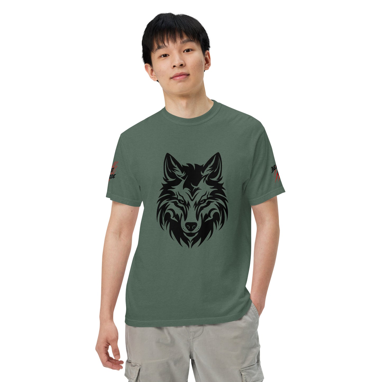 Beast Mode Wolf Unisex Garment-Dyed Heavyweight T-shirt