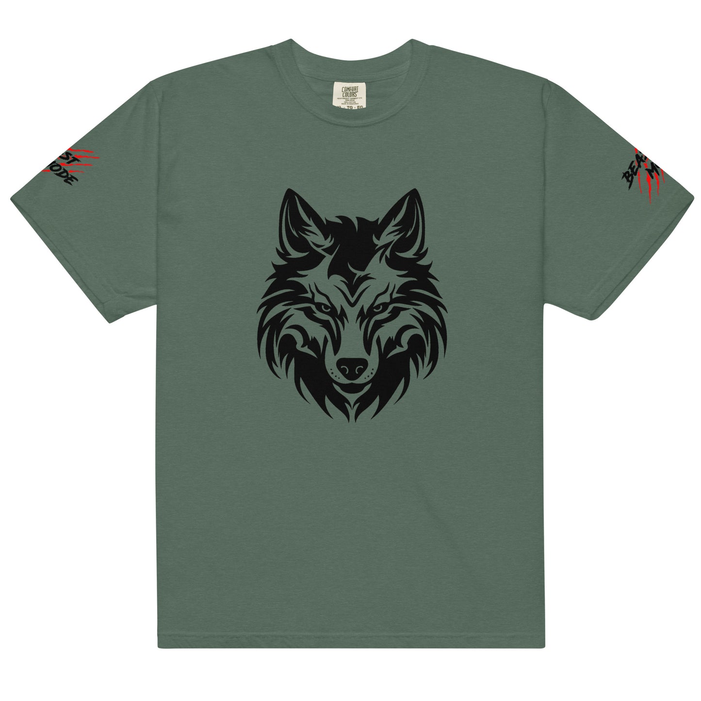 Beast Mode Wolf Unisex Garment-Dyed Heavyweight T-shirt