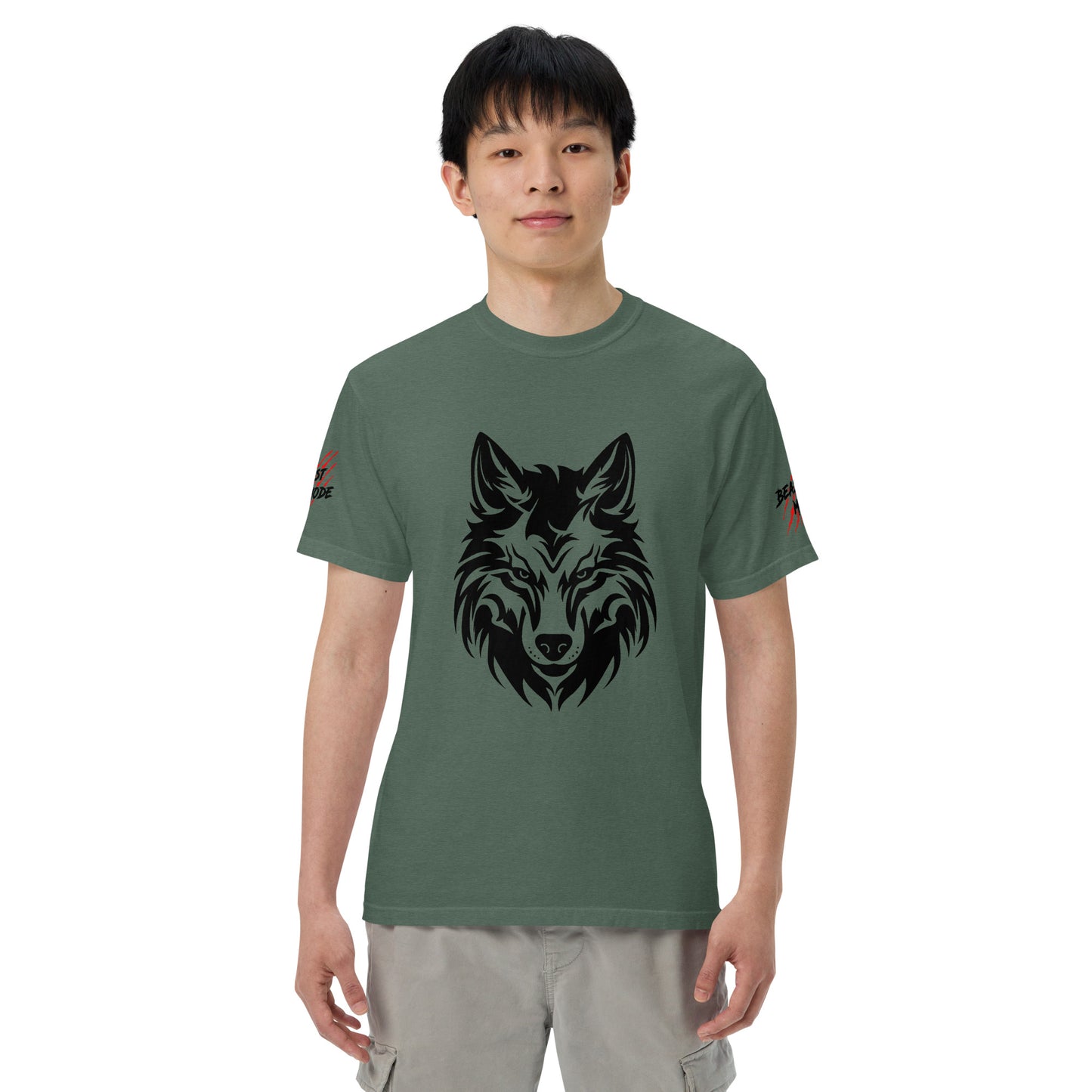 Beast Mode Wolf Unisex Garment-Dyed Heavyweight T-shirt