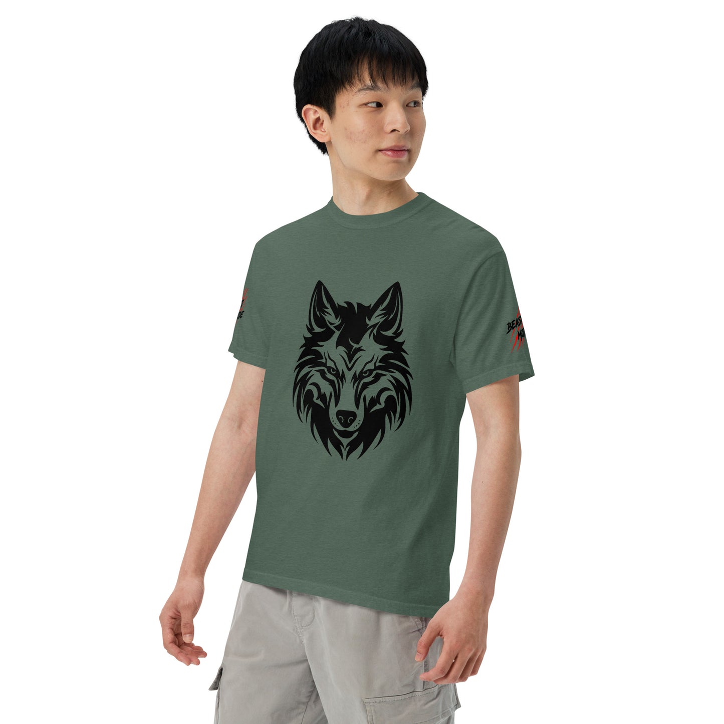 Beast Mode Wolf Unisex Garment-Dyed Heavyweight T-shirt