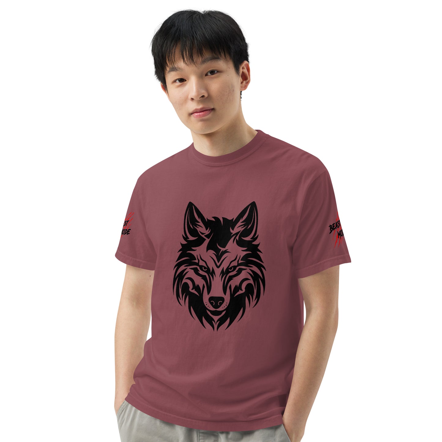 Beast Mode Wolf Unisex Garment-Dyed Heavyweight T-shirt