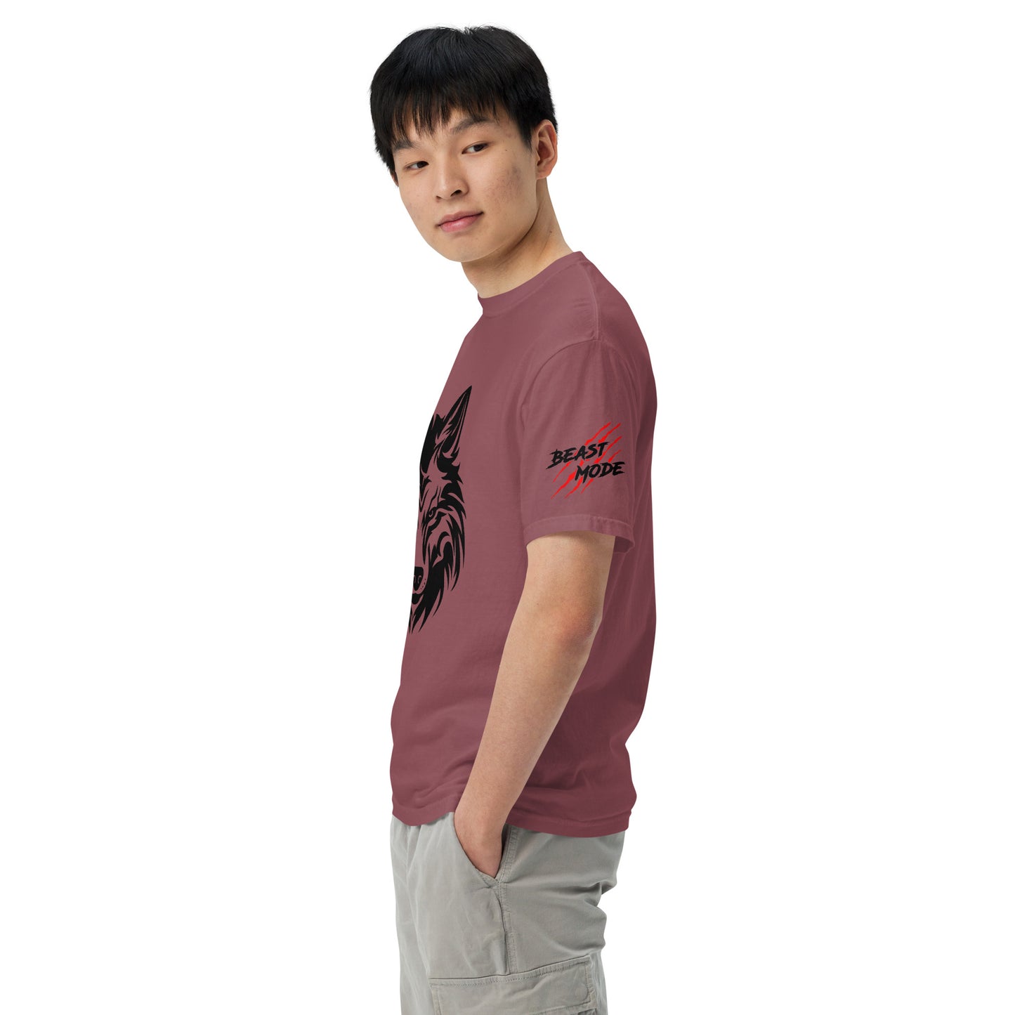 Beast Mode Wolf Unisex Garment-Dyed Heavyweight T-shirt