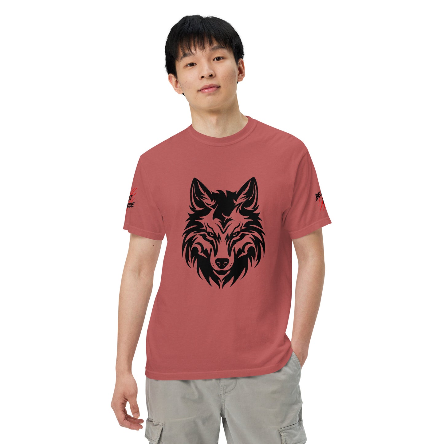 Beast Mode Wolf Unisex Garment-Dyed Heavyweight T-shirt