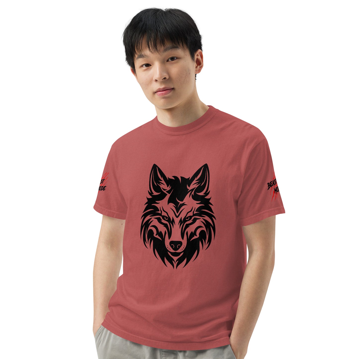 Beast Mode Wolf Unisex Garment-Dyed Heavyweight T-shirt