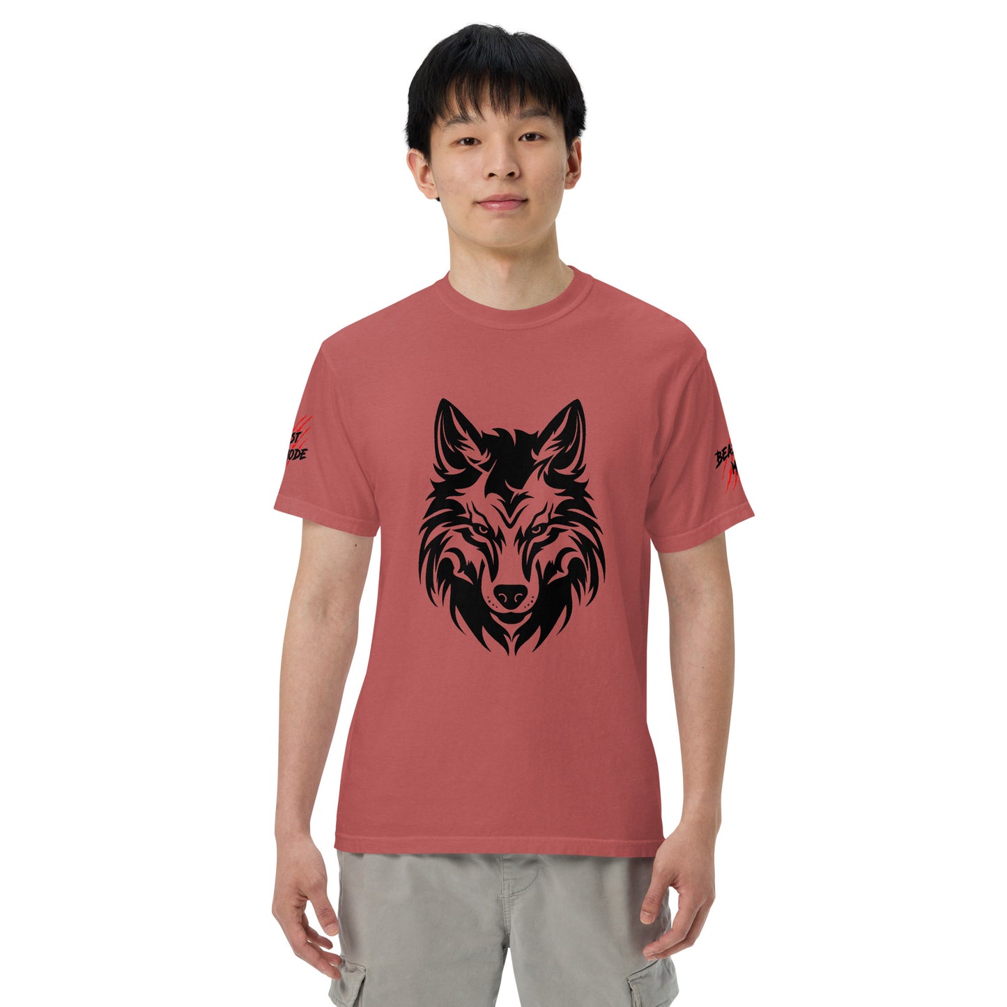Beast Mode Wolf Unisex Garment-Dyed Heavyweight T-shirt