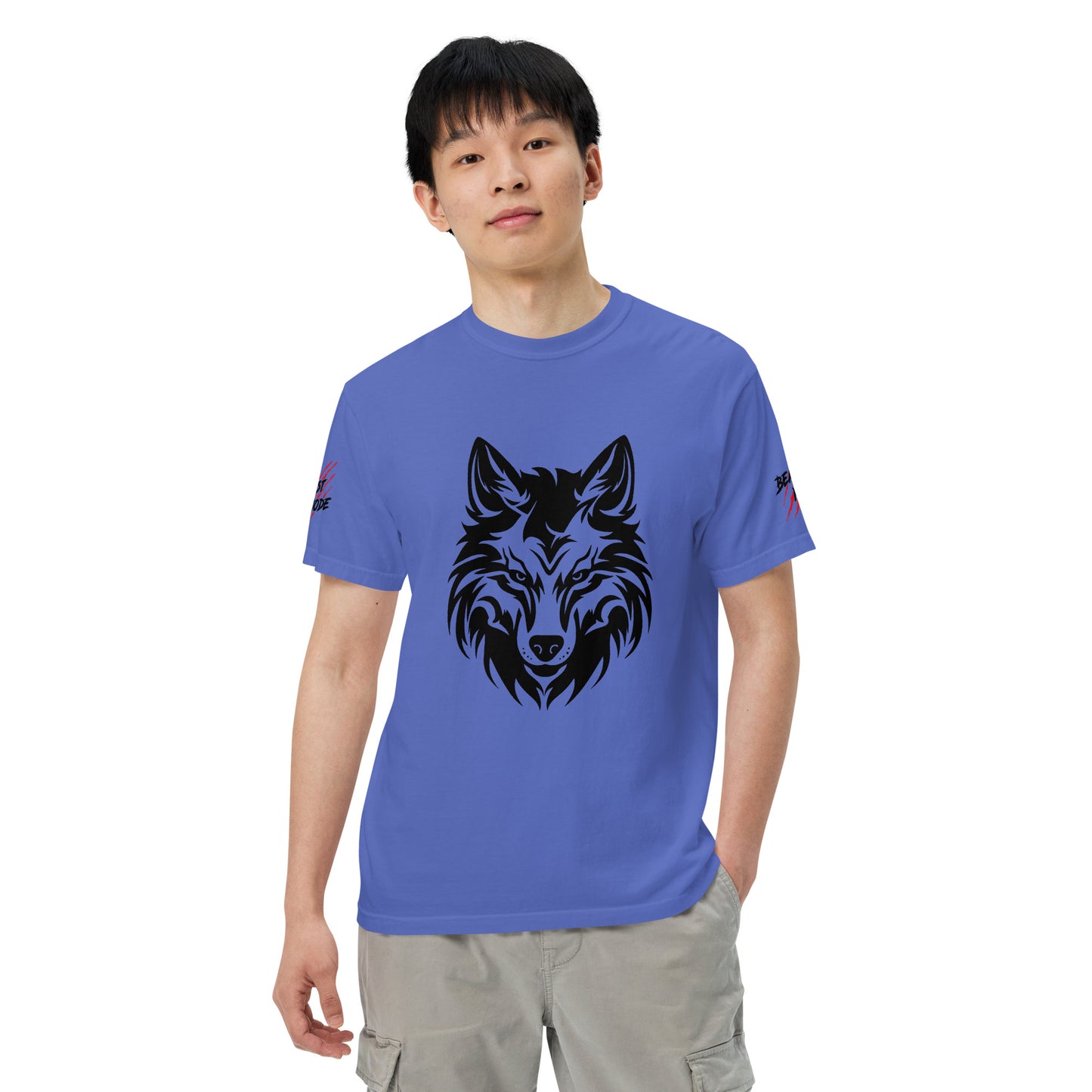 Beast Mode Wolf Unisex Garment-Dyed Heavyweight T-shirt