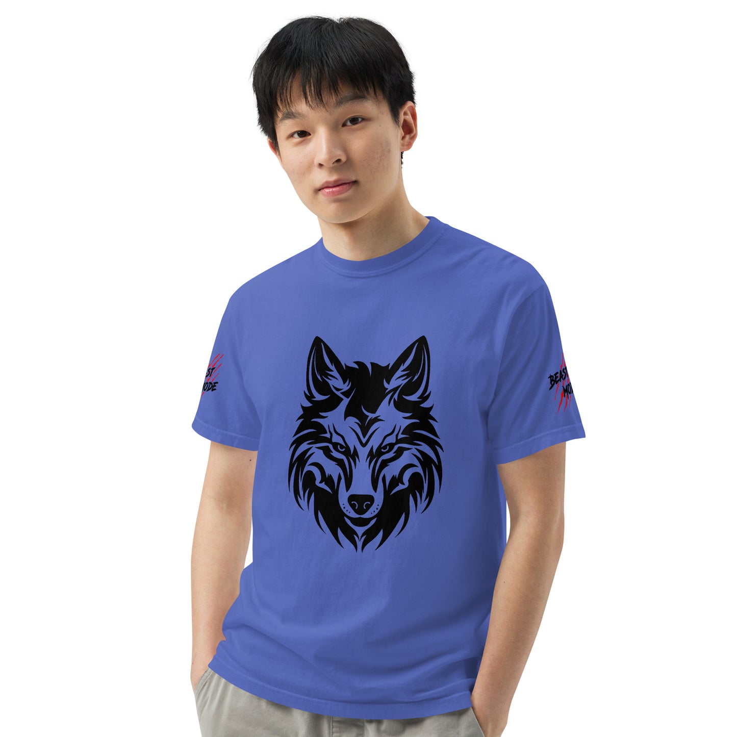 Beast Mode Wolf Unisex Garment-Dyed Heavyweight T-shirt