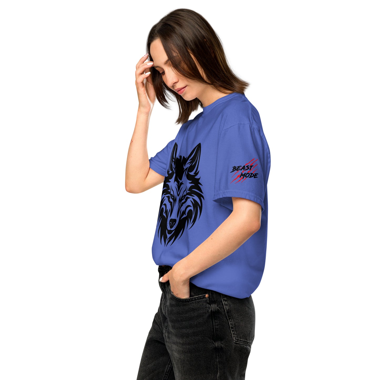 Beast Mode Wolf Unisex Garment-Dyed Heavyweight T-shirt
