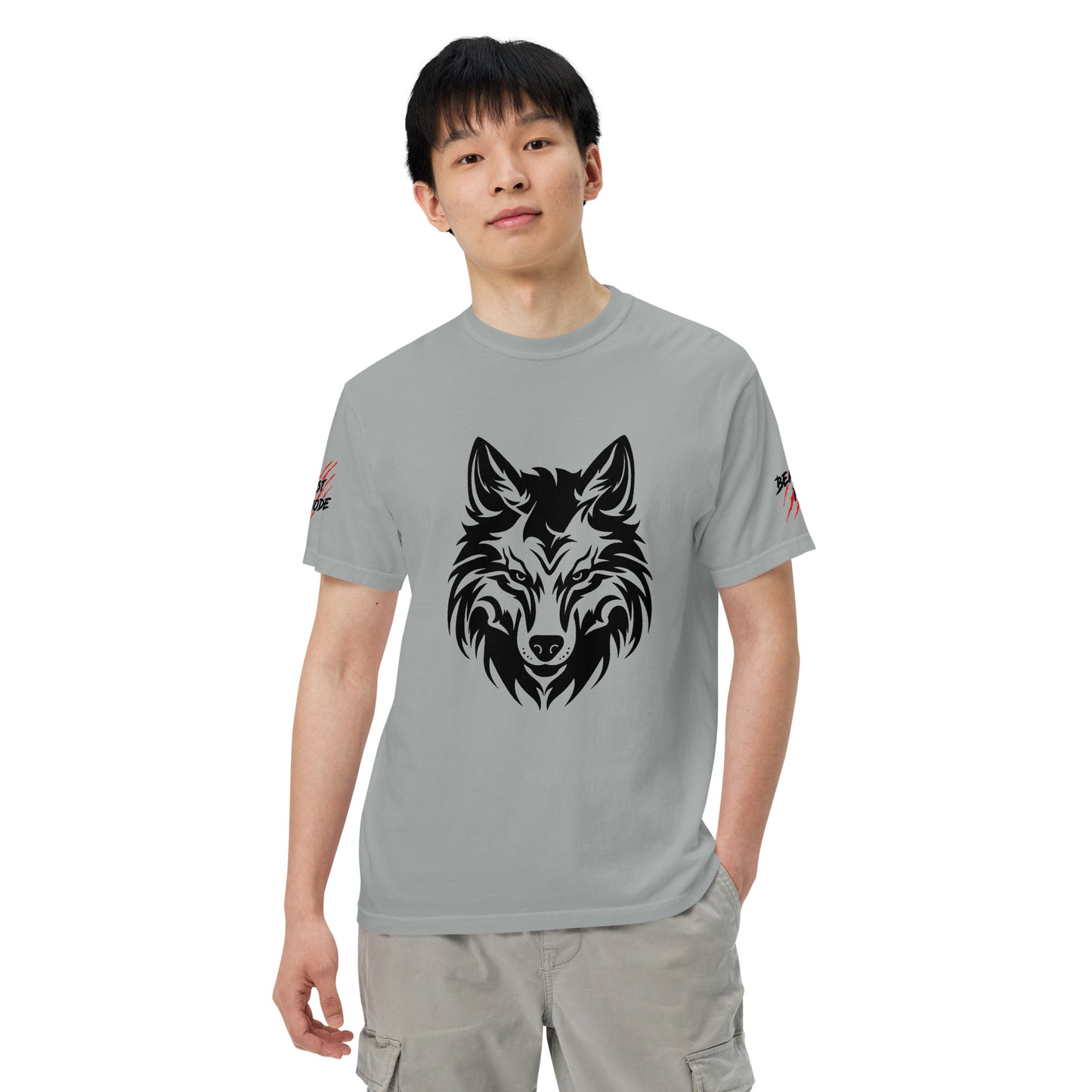 Beast Mode Wolf Unisex Garment-Dyed Heavyweight T-shirt