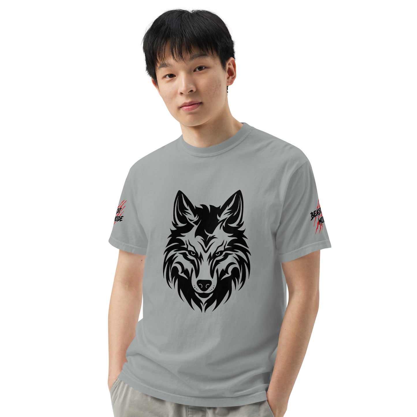 Beast Mode Wolf Unisex Garment-Dyed Heavyweight T-shirt