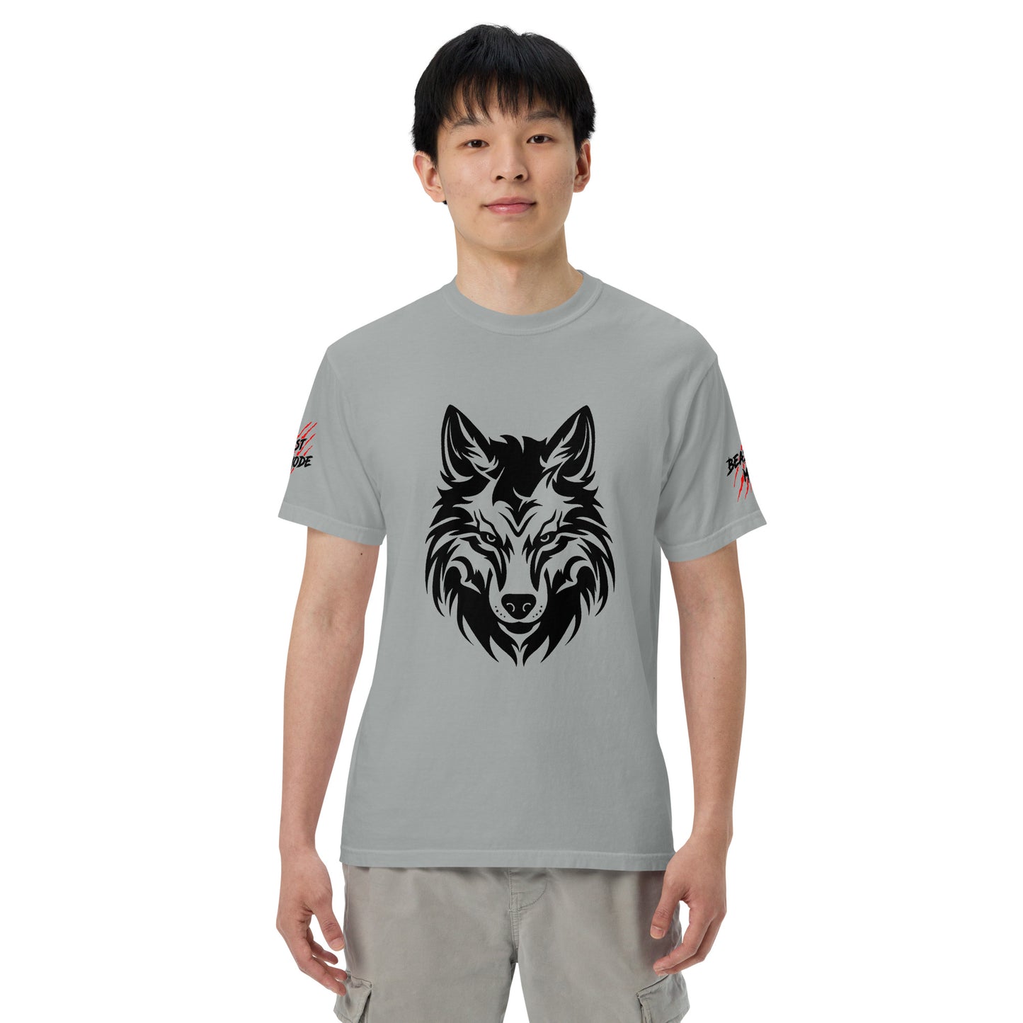 Beast Mode Wolf Unisex Garment-Dyed Heavyweight T-shirt
