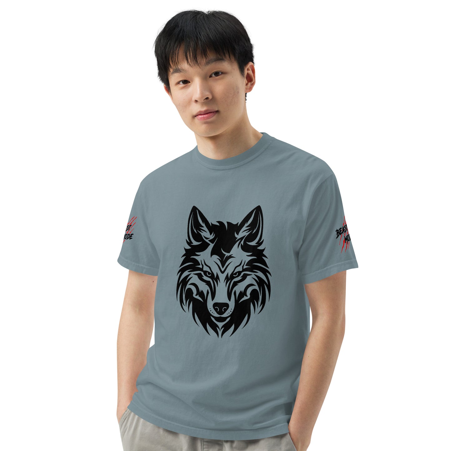 Beast Mode Wolf Unisex Garment-Dyed Heavyweight T-shirt