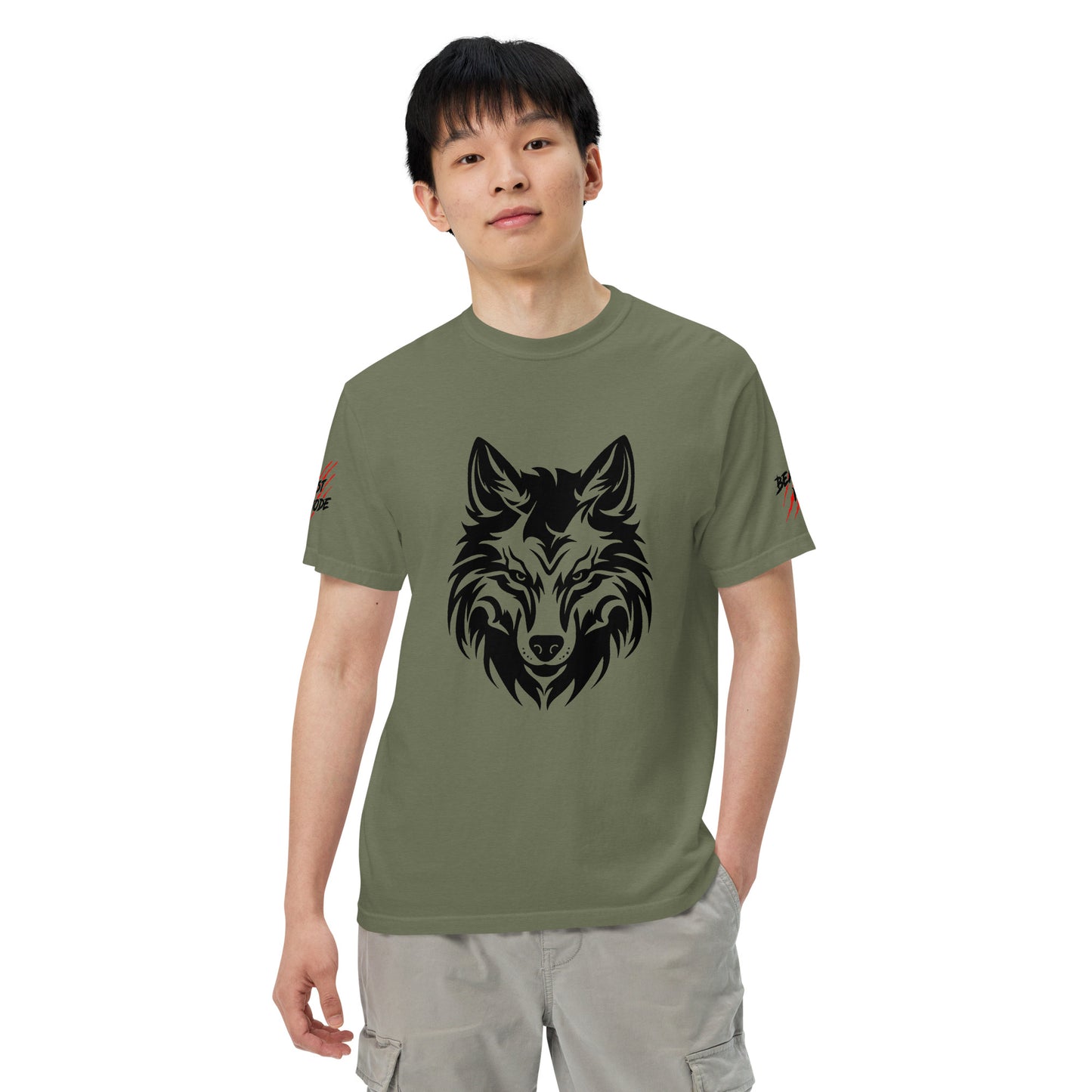 Beast Mode Wolf Unisex Garment-Dyed Heavyweight T-shirt