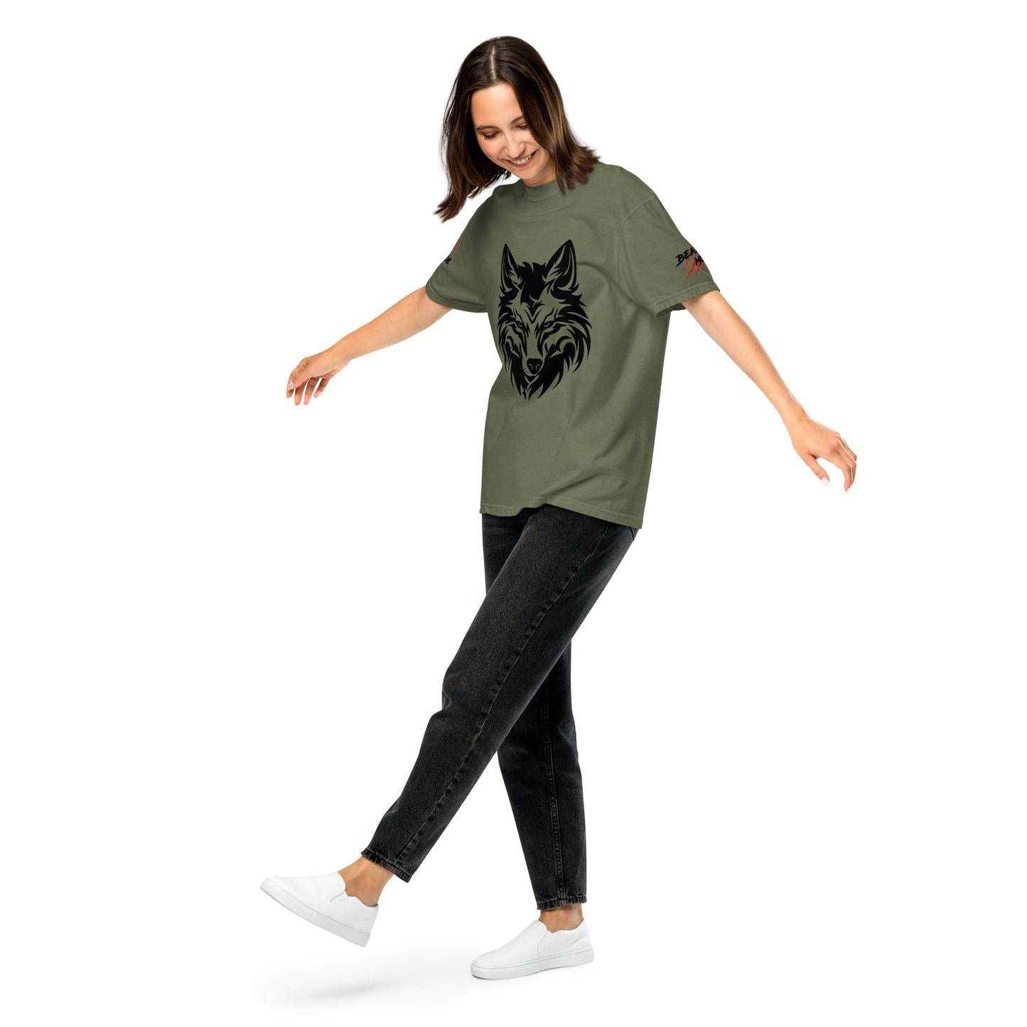 Beast Mode Wolf Unisex Garment-Dyed Heavyweight T-shirt