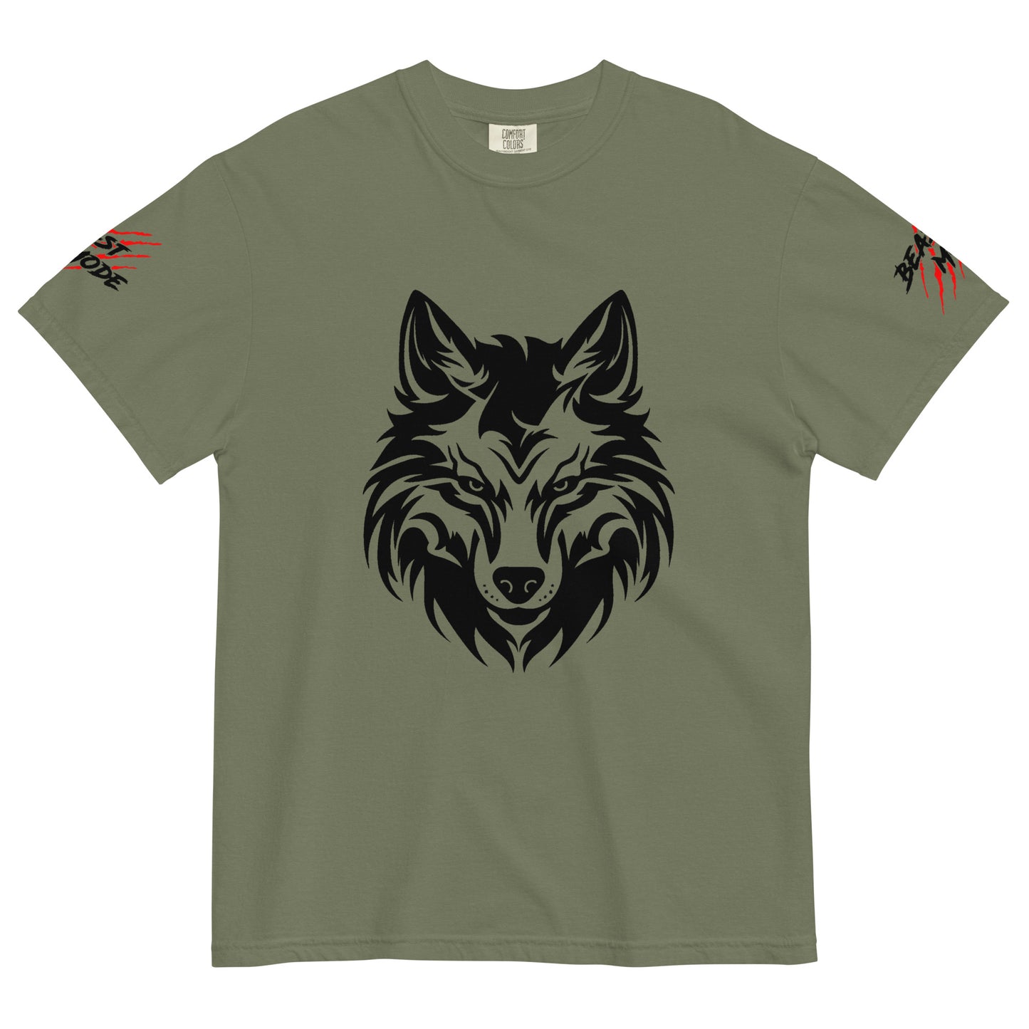 Beast Mode Wolf Unisex Garment-Dyed Heavyweight T-shirt