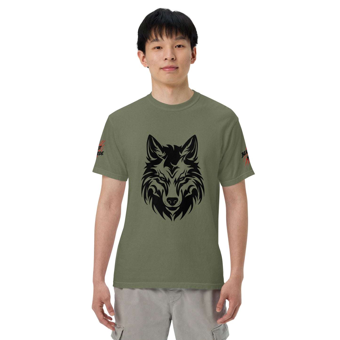 Beast Mode Wolf Unisex Garment-Dyed Heavyweight T-shirt