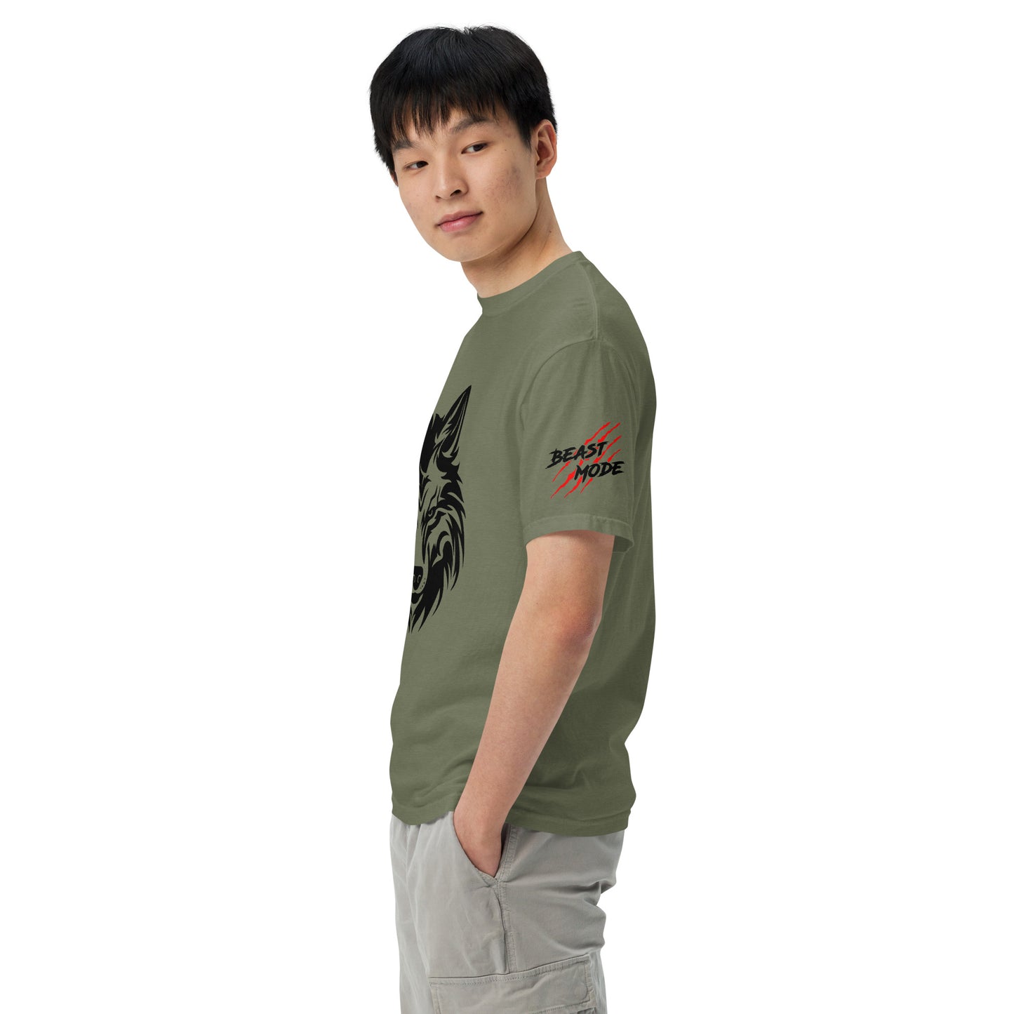 Beast Mode Wolf Unisex Garment-Dyed Heavyweight T-shirt