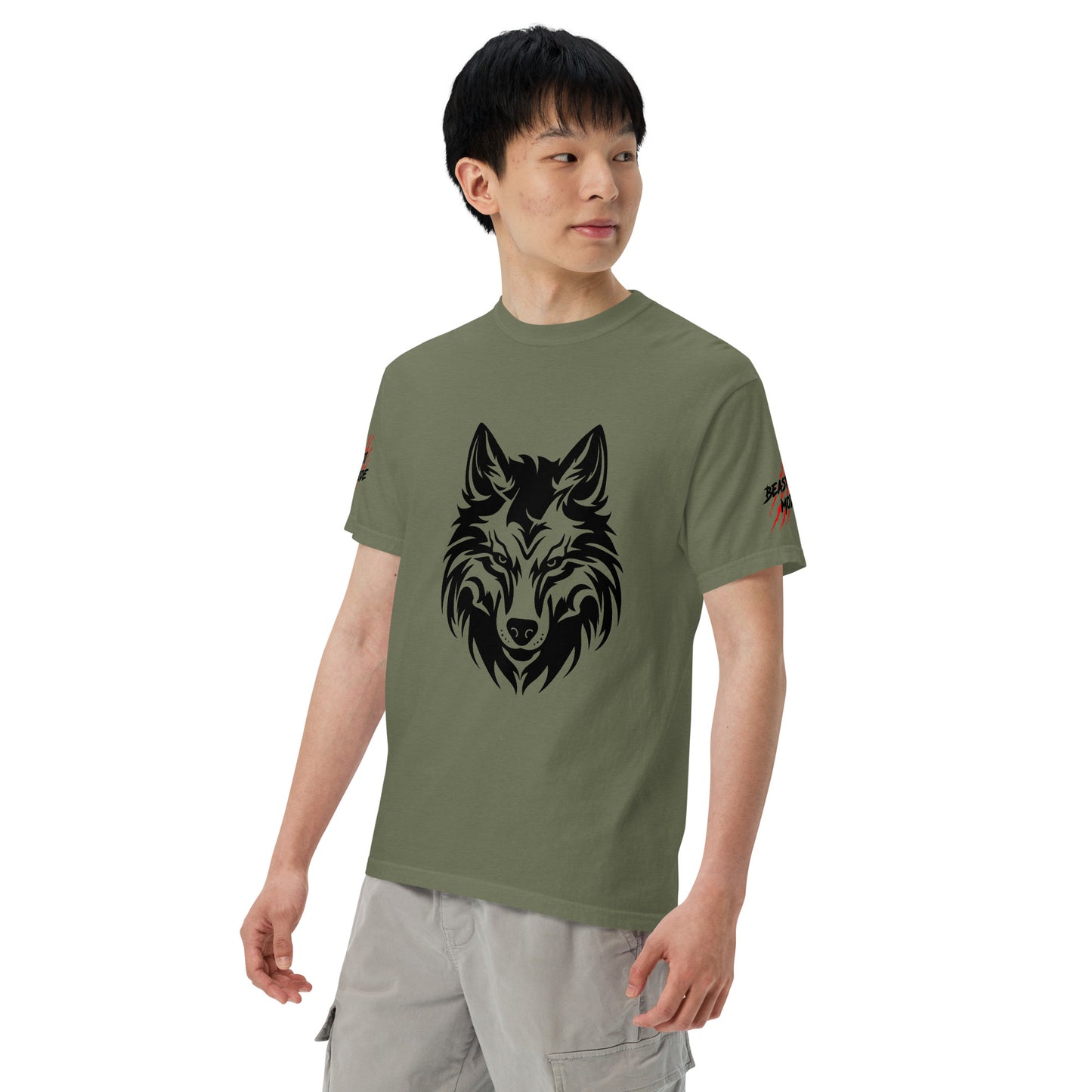 Beast Mode Wolf Unisex Garment-Dyed Heavyweight T-shirt